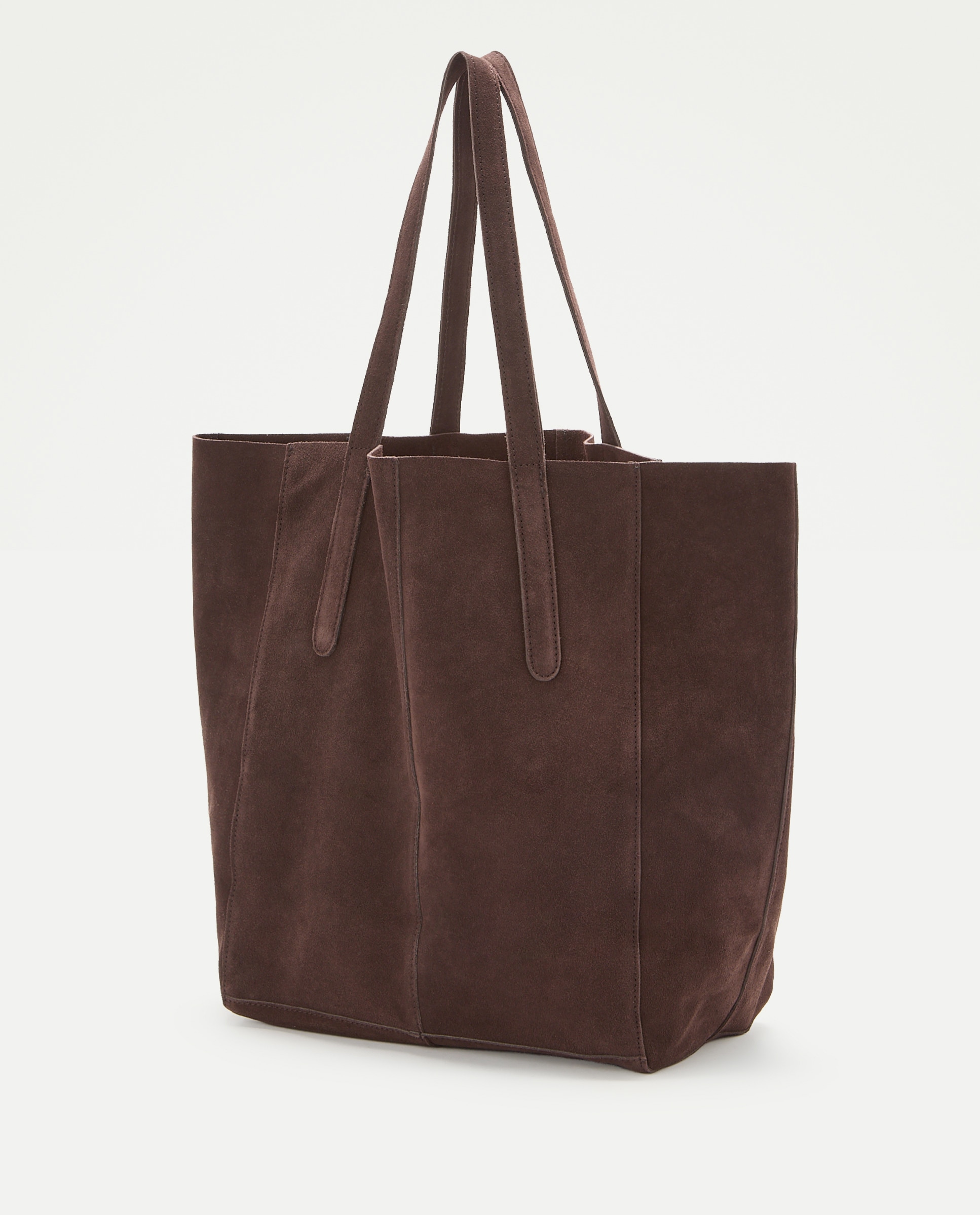 Bolso shopper de piel con flecos - Tintoretto - Chocolate Chocolate-2