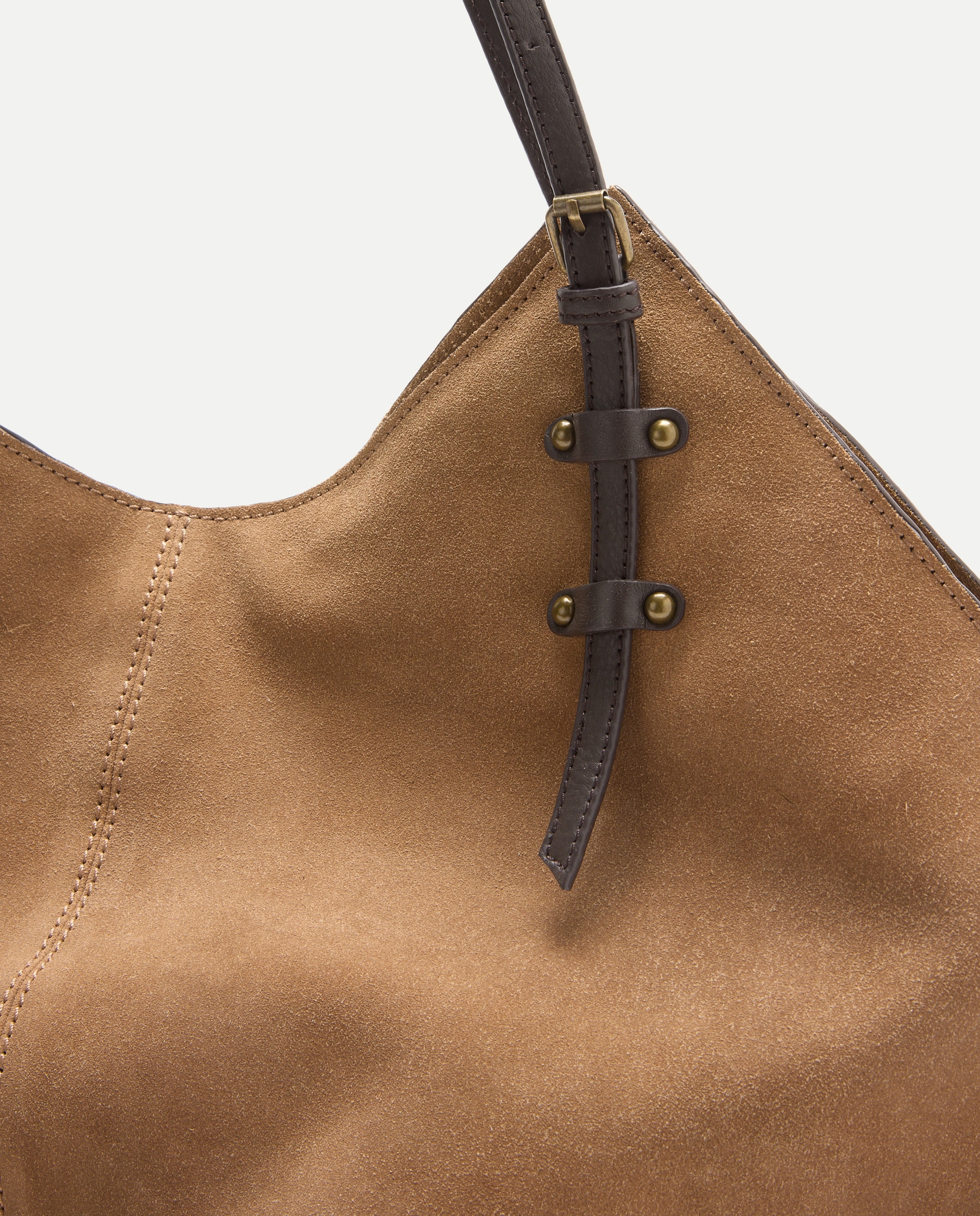 Bolso shopper de piel con bandolera extraible - Tintoretto - Tostado Tostado-4