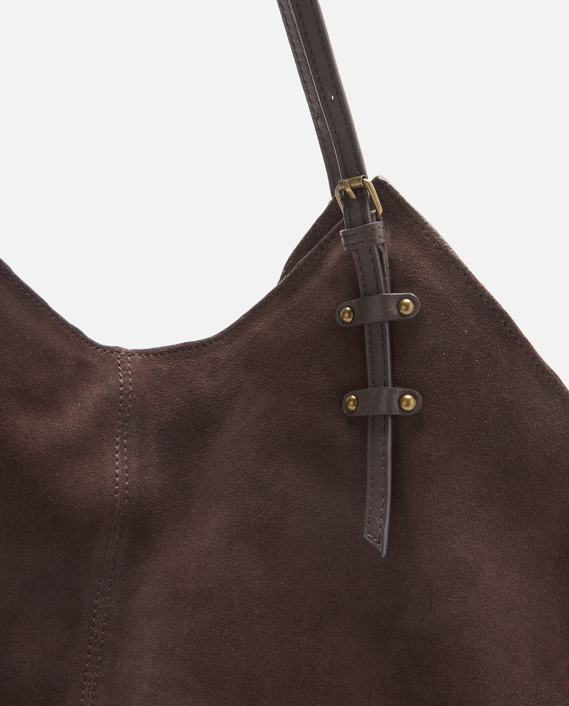 Bolso shopper de piel con bandolera extraible - Tintoretto - Chocolate Chocolate-4
