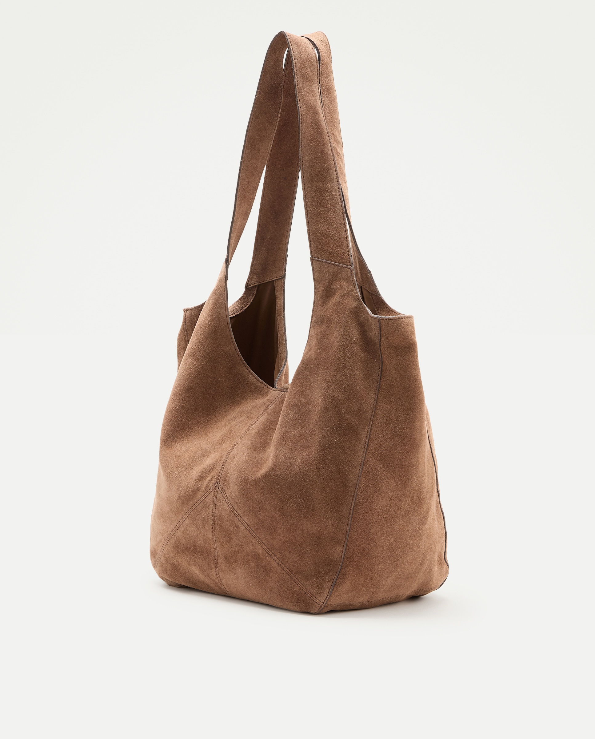 Bolso hobo de piel con charm metálico decorativo - Tintoretto - Chocolate Chocolate-2