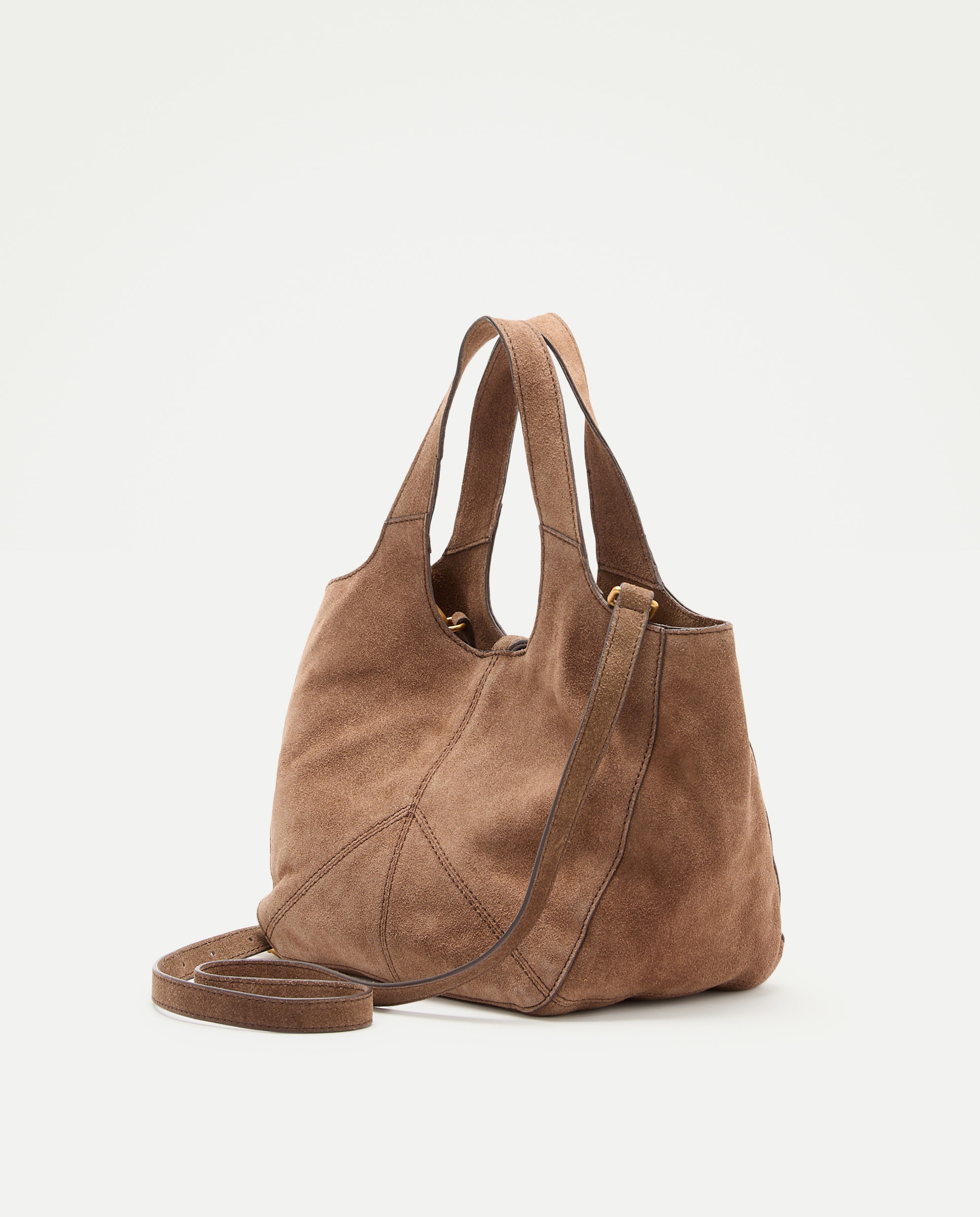 Bolso de mano de piel con charm y asa larga - Tintoretto - Chocolate Chocolate-2