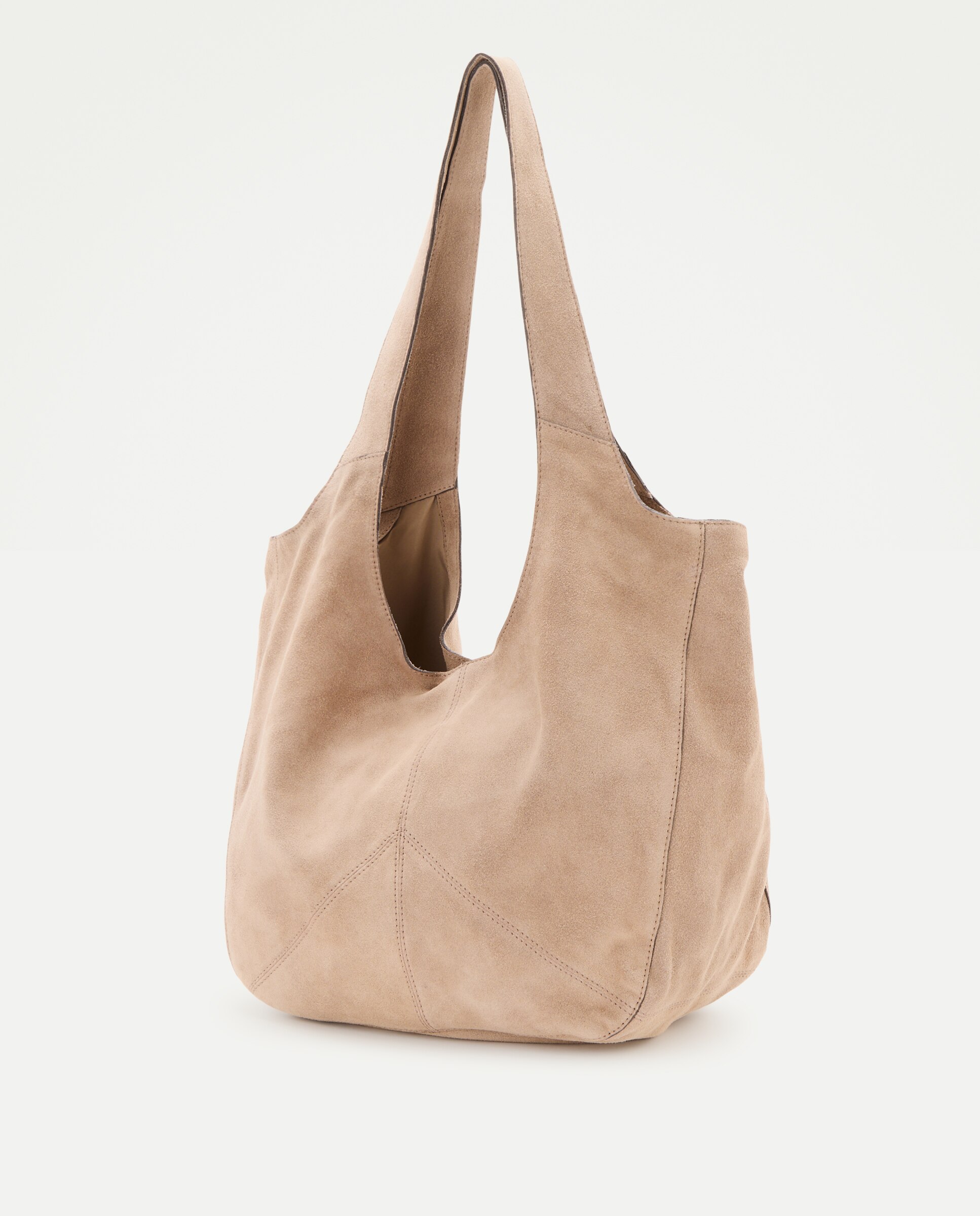 Bolso hobo de piel con charm metálico decorativo - Tintoretto - 820 Gris medio 820 Gris medio-2