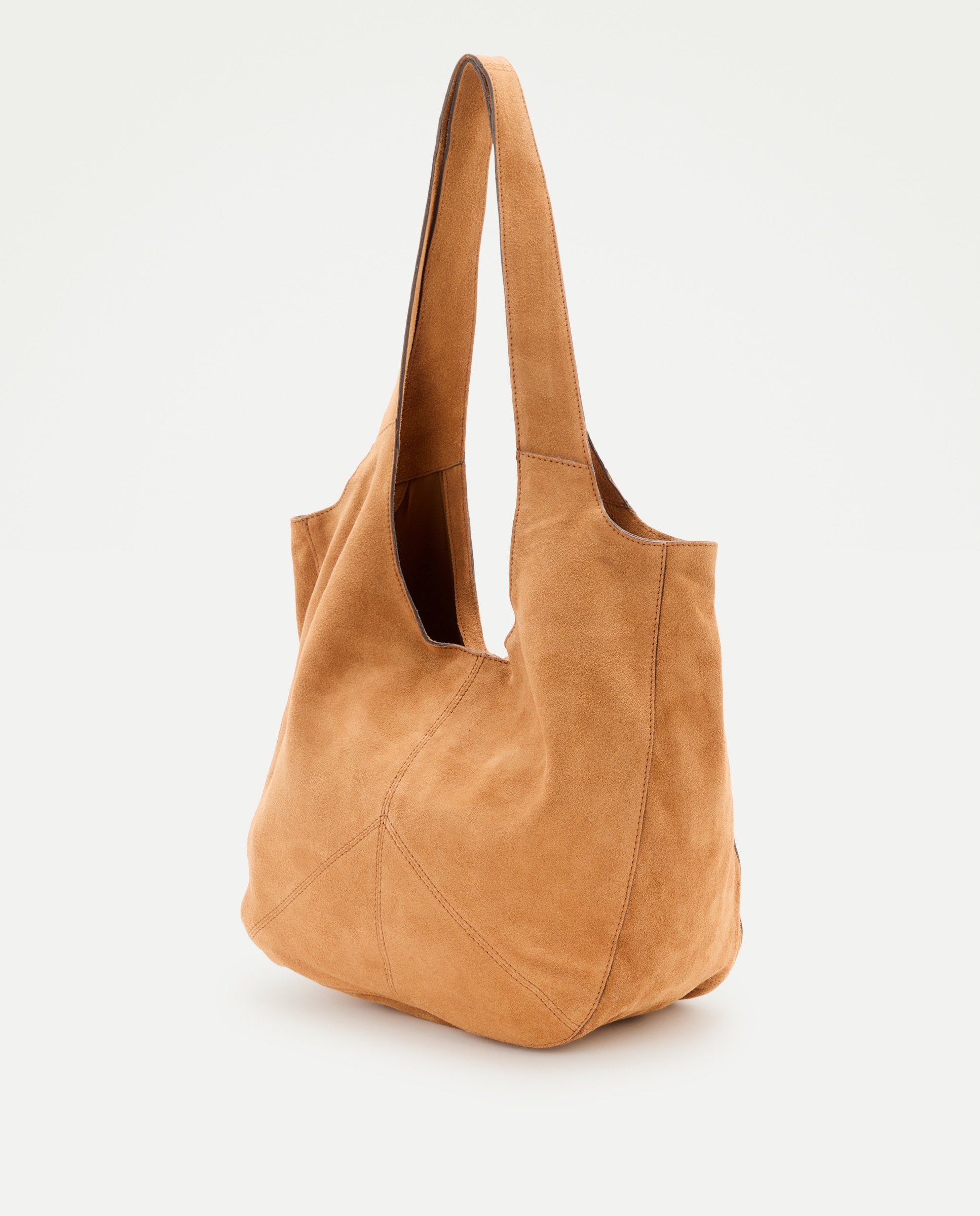 Mala Hobo em Pele com Conta Metálica Decorativa 730 Camel-2
