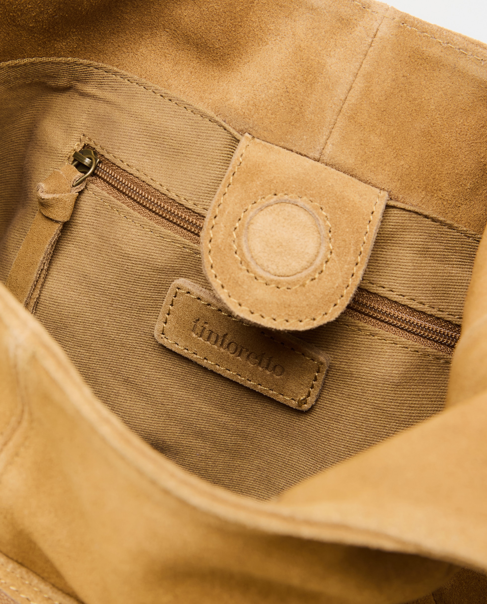 Imagen 4 de Bolso de hombro de piel con asa larga - Tintoretto - 730 Camel 730 Camel