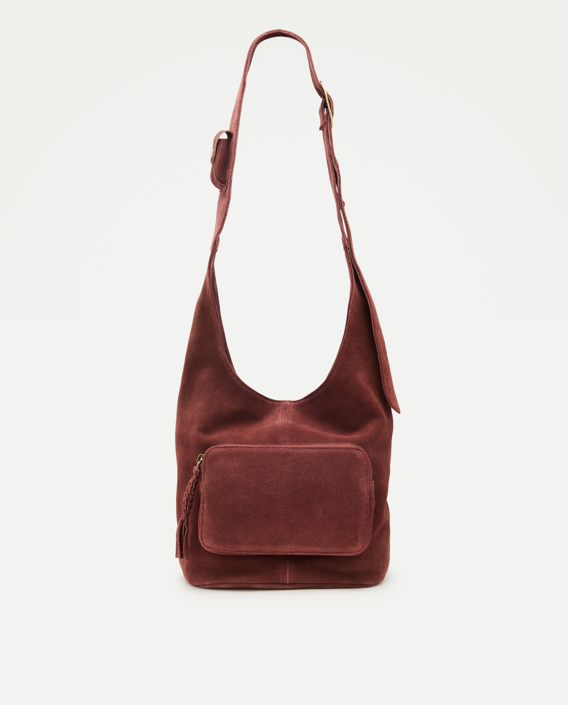 Imagen 1 de Bolso de hombro de piel con asa larga - Tintoretto - Burdeos Burdeos