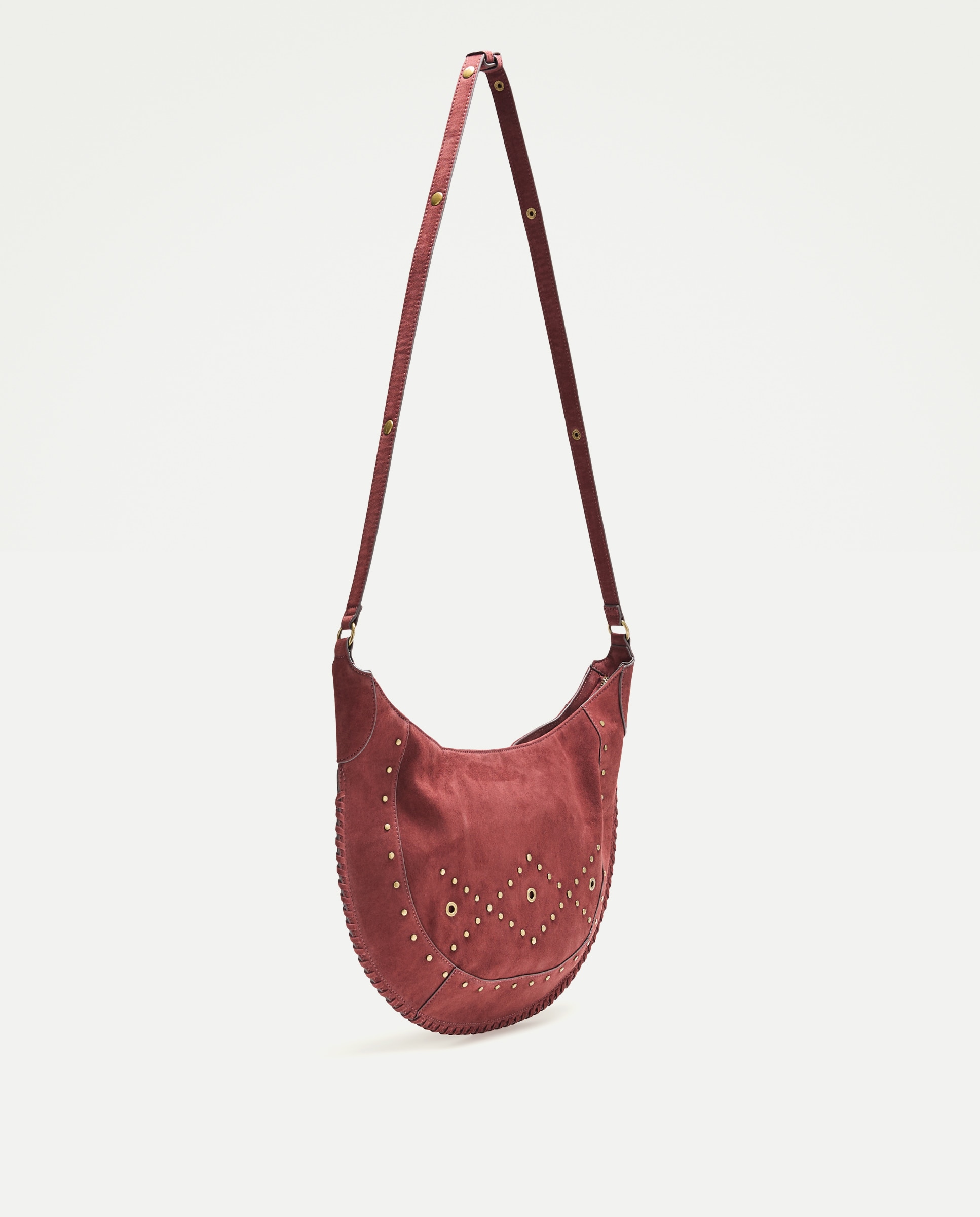 Bolso de hombro con mini tachas - Tintoretto - Burdeos Burdeos-3