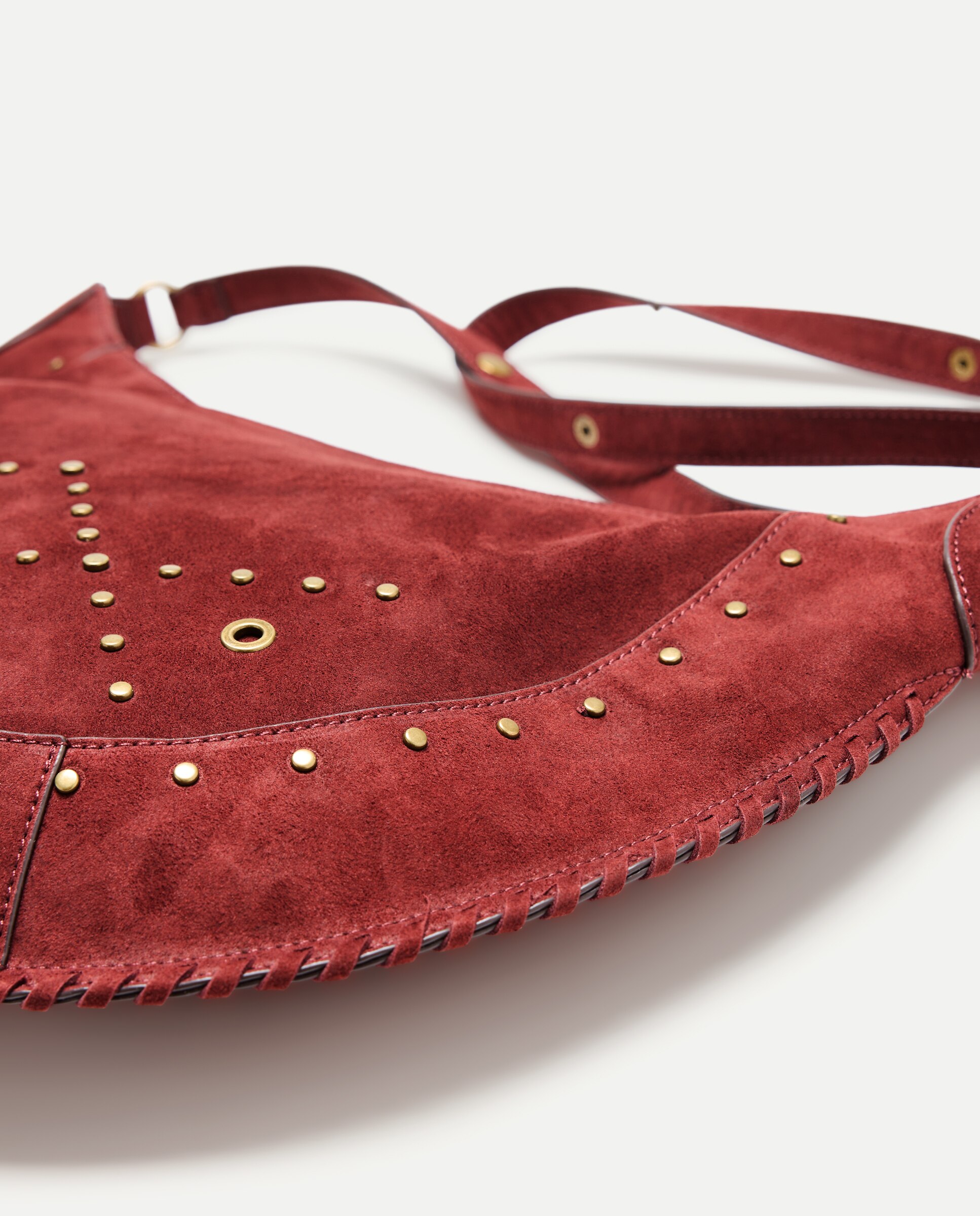 Bolso de hombro con mini tachas - Tintoretto - Burdeos Burdeos-4