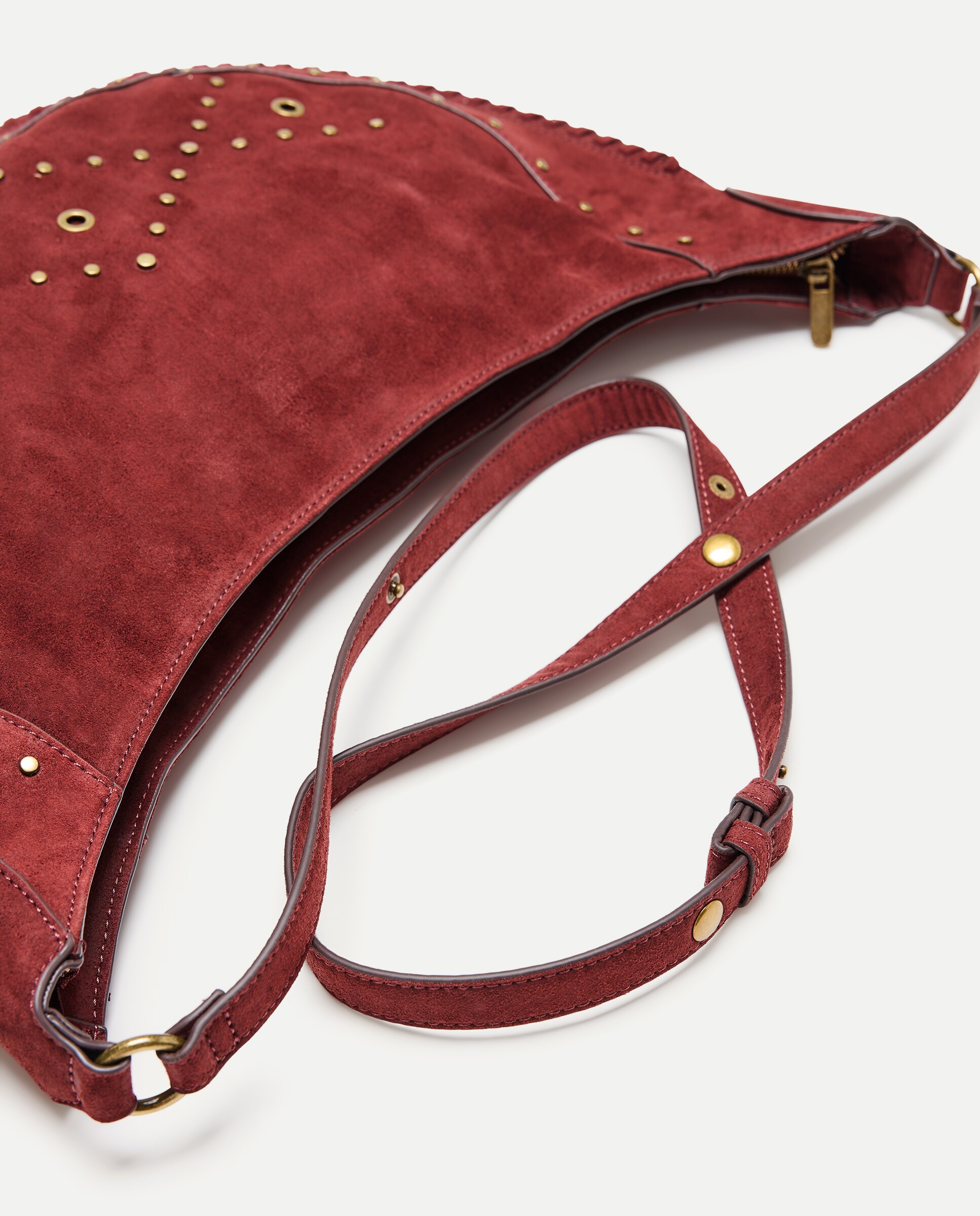 Bolso de hombro con mini tachas - Tintoretto - Burdeos Burdeos-5