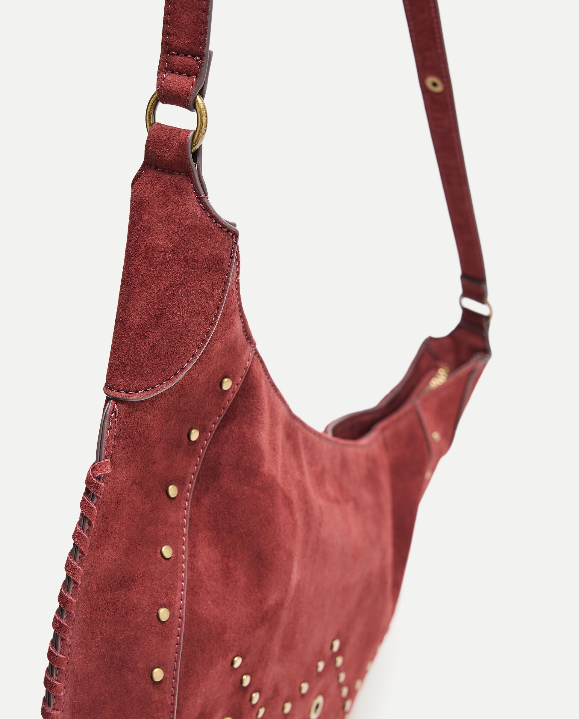 Bolso de hombro con mini tachas - Tintoretto - Burdeos Burdeos-6