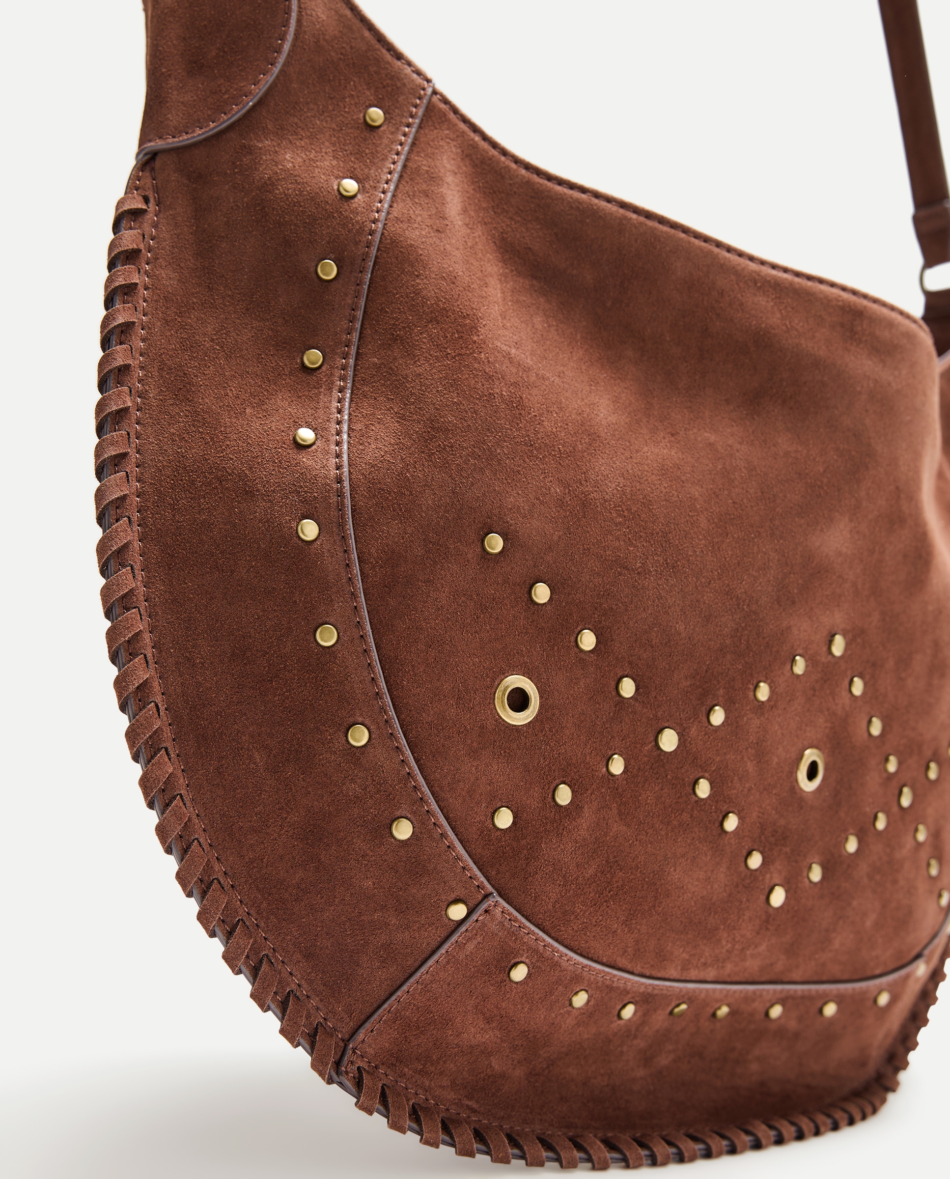 Bolso de hombro con mini tachas - Tintoretto - Chocolate Chocolate-4