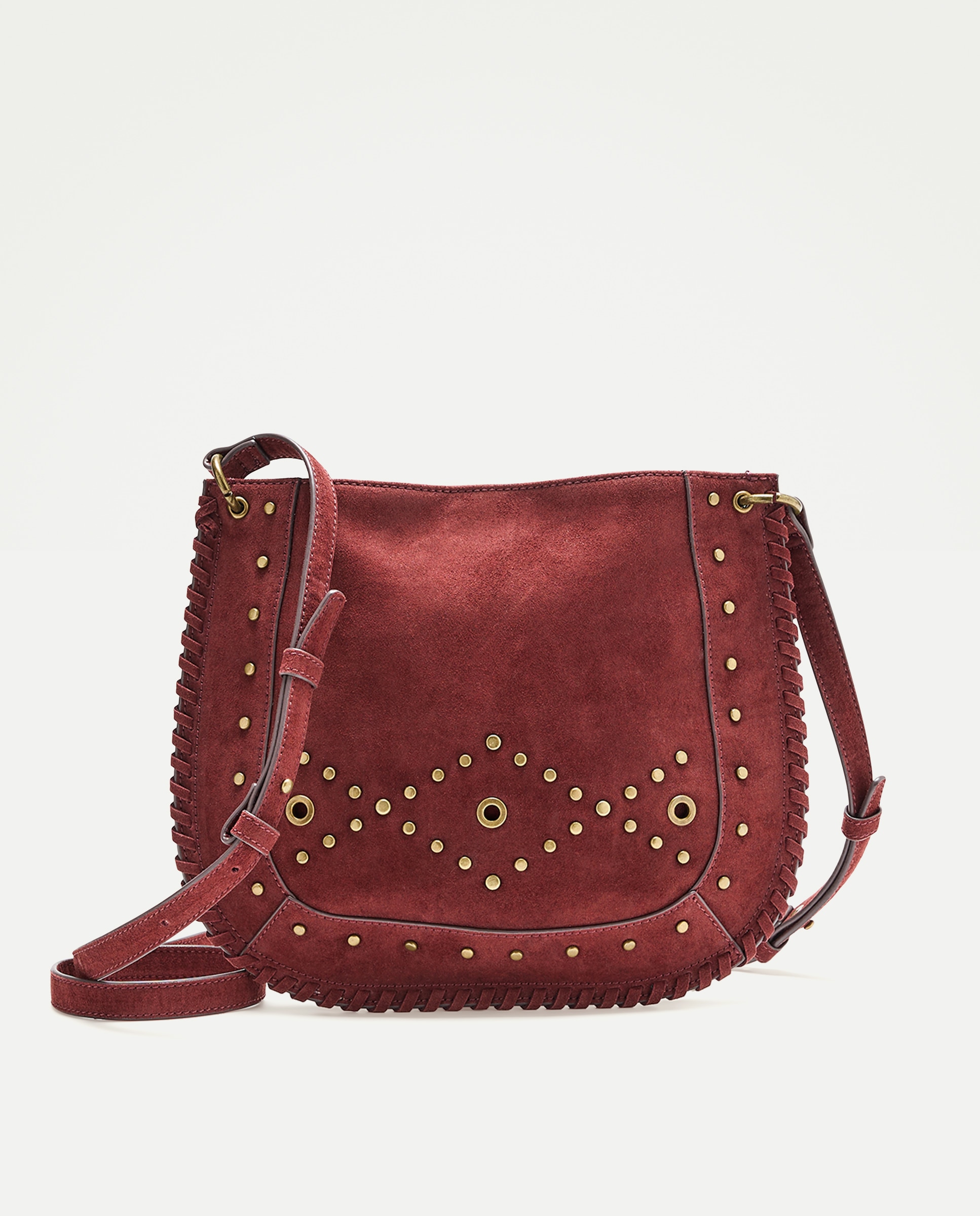 Bolso bandolera con mini tachas - Tintoretto - Burdeos Burdeos-1