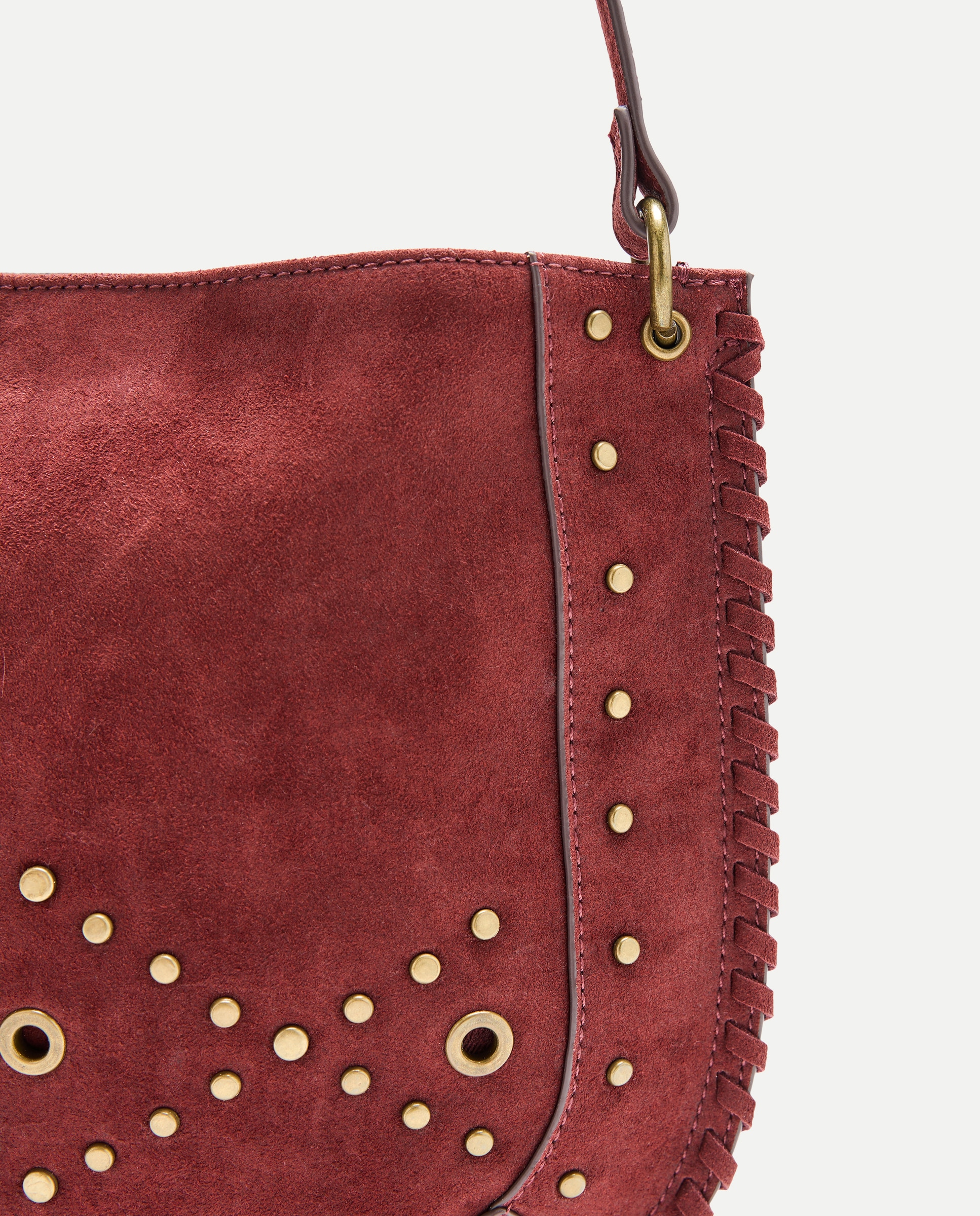 Bolso bandolera con mini tachas - Tintoretto - Burdeos Burdeos-4