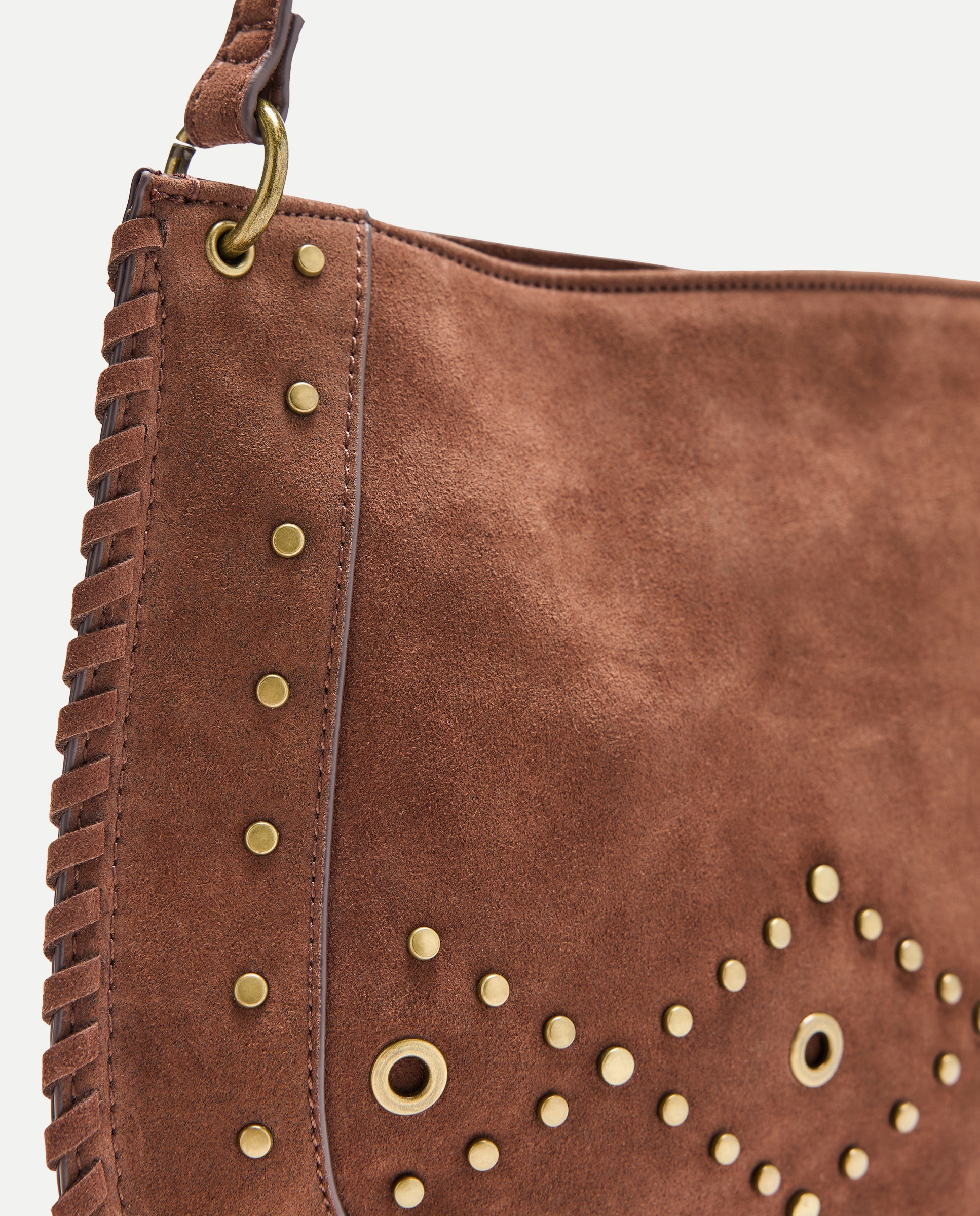 Bolso bandolera con mini tachas - Tintoretto - Chocolate Chocolate-4