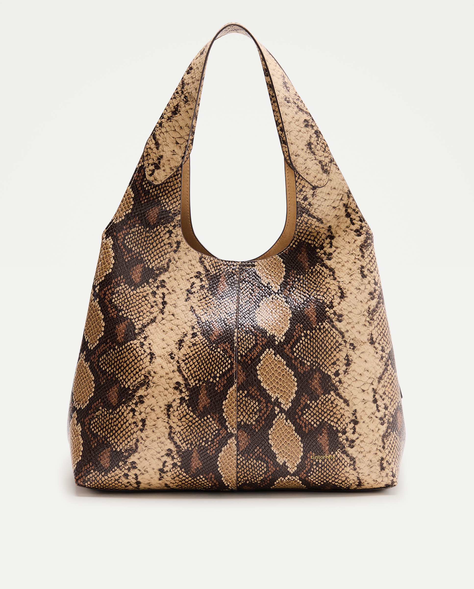 Bolso de hombro con efecto piel y bolsillo interior - Tintoretto - 600 Rojo Blanco-1
