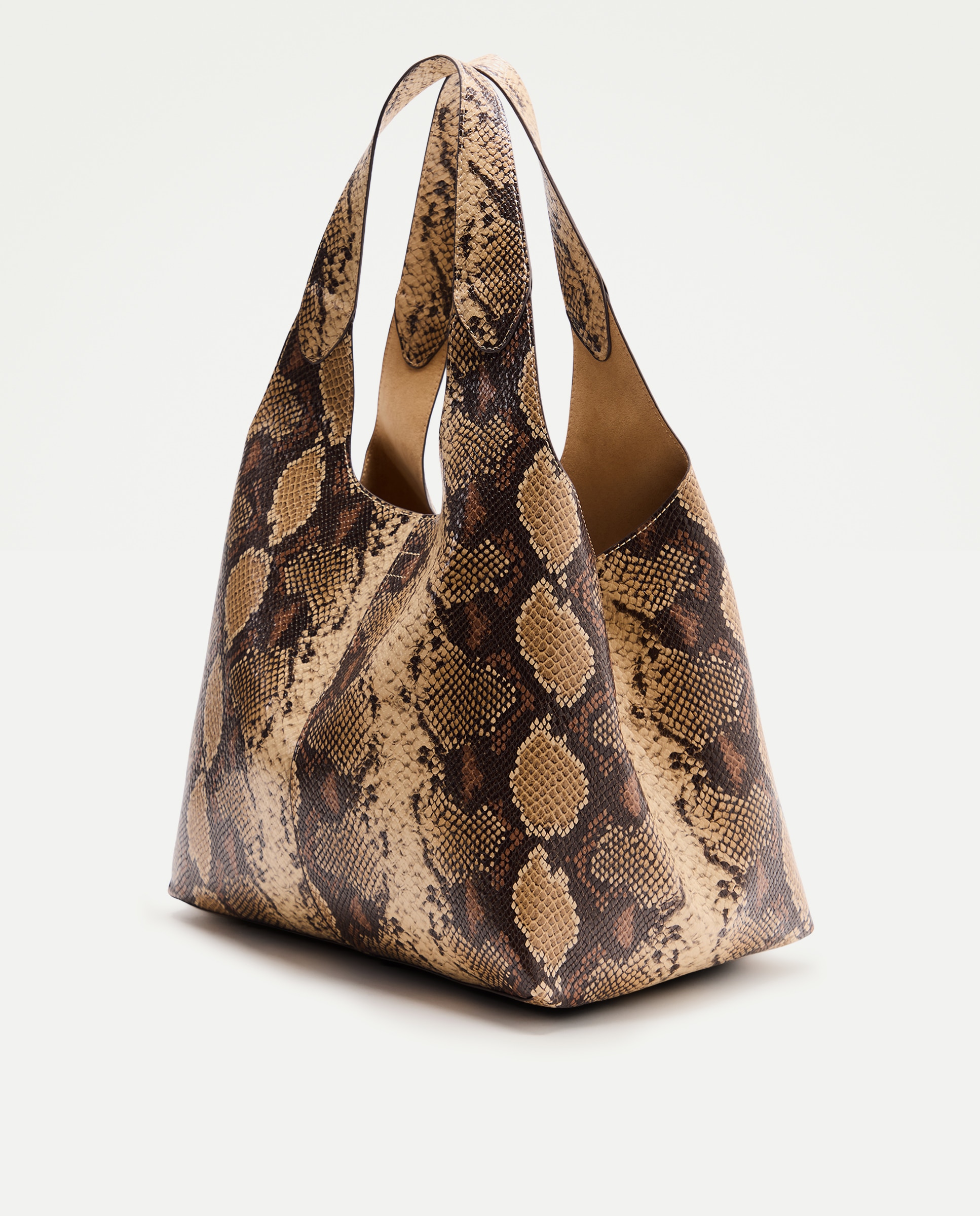 Bolso de hombro con efecto piel y bolsillo interior - Tintoretto - 600 Rojo Blanco-2