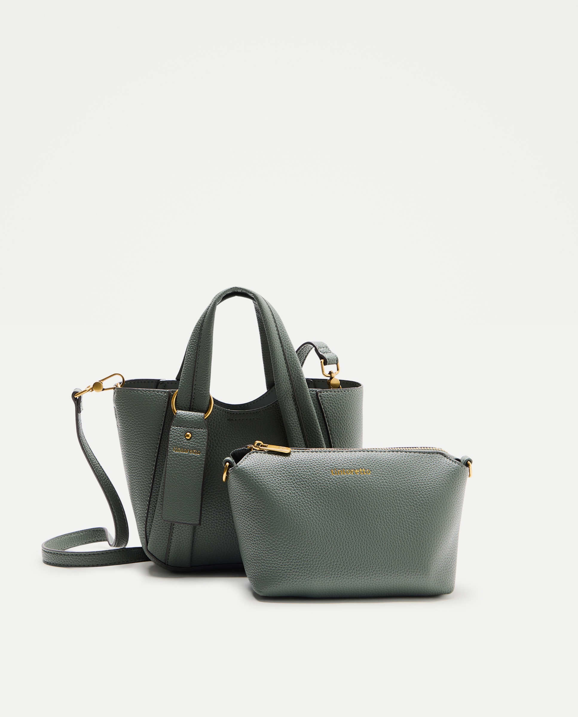 Mala Shopper 2 em 1 com Alça de Tiracolo Verde-3