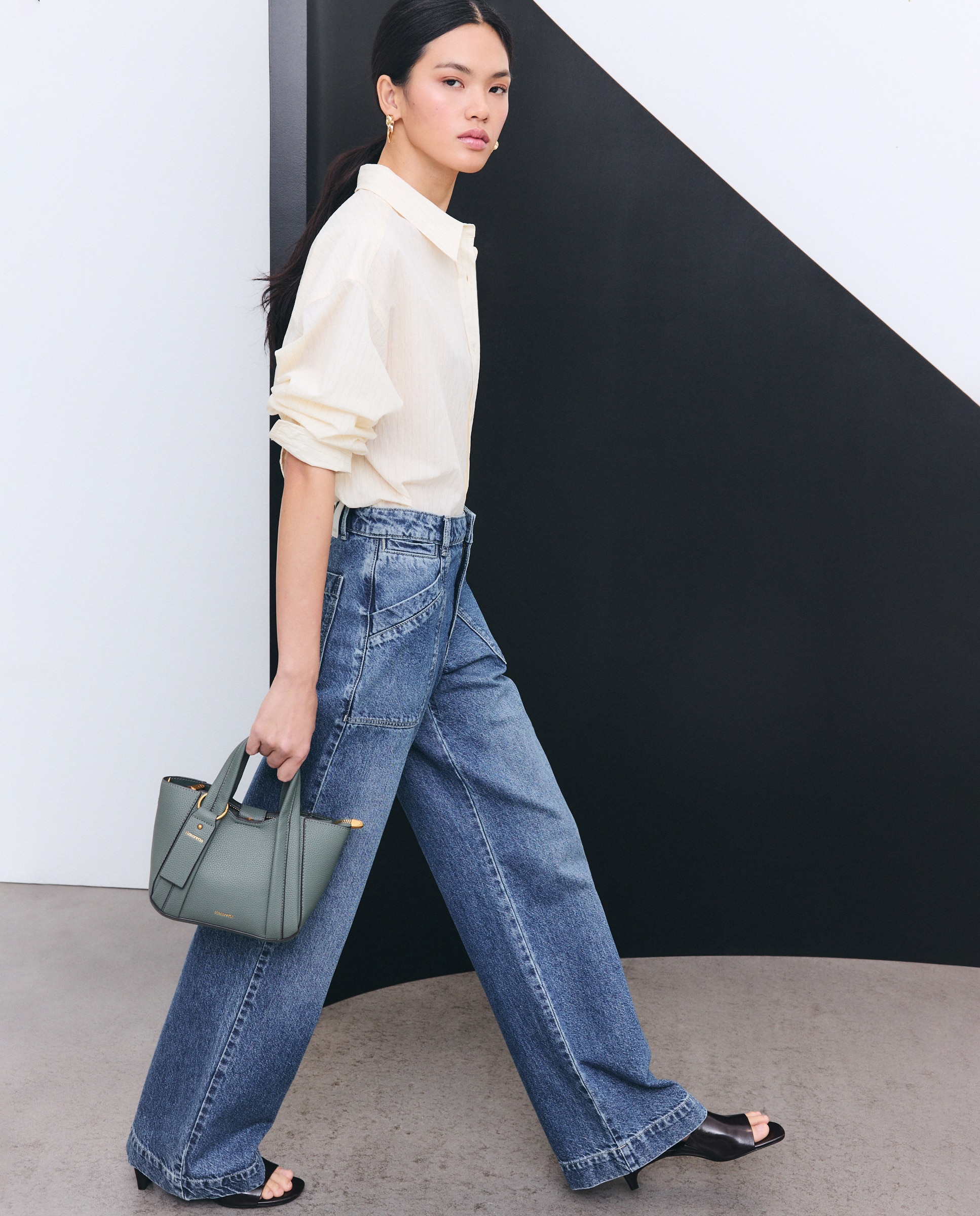 Mala Shopper 2 em 1 com Alça de Tiracolo Verde-7