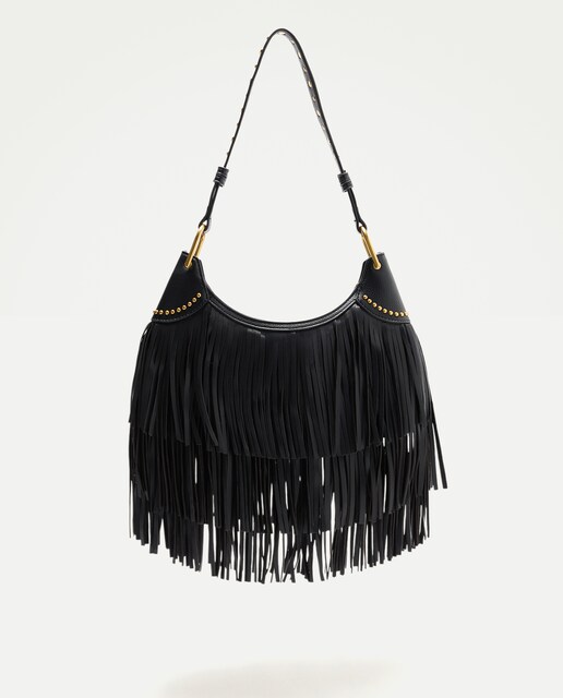 Bolso mediano de hombro con flecos