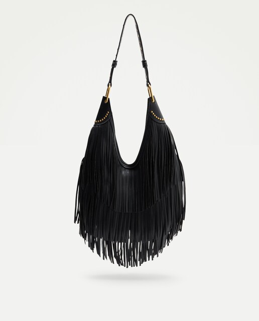 Bolso mediano de hombro con flecos