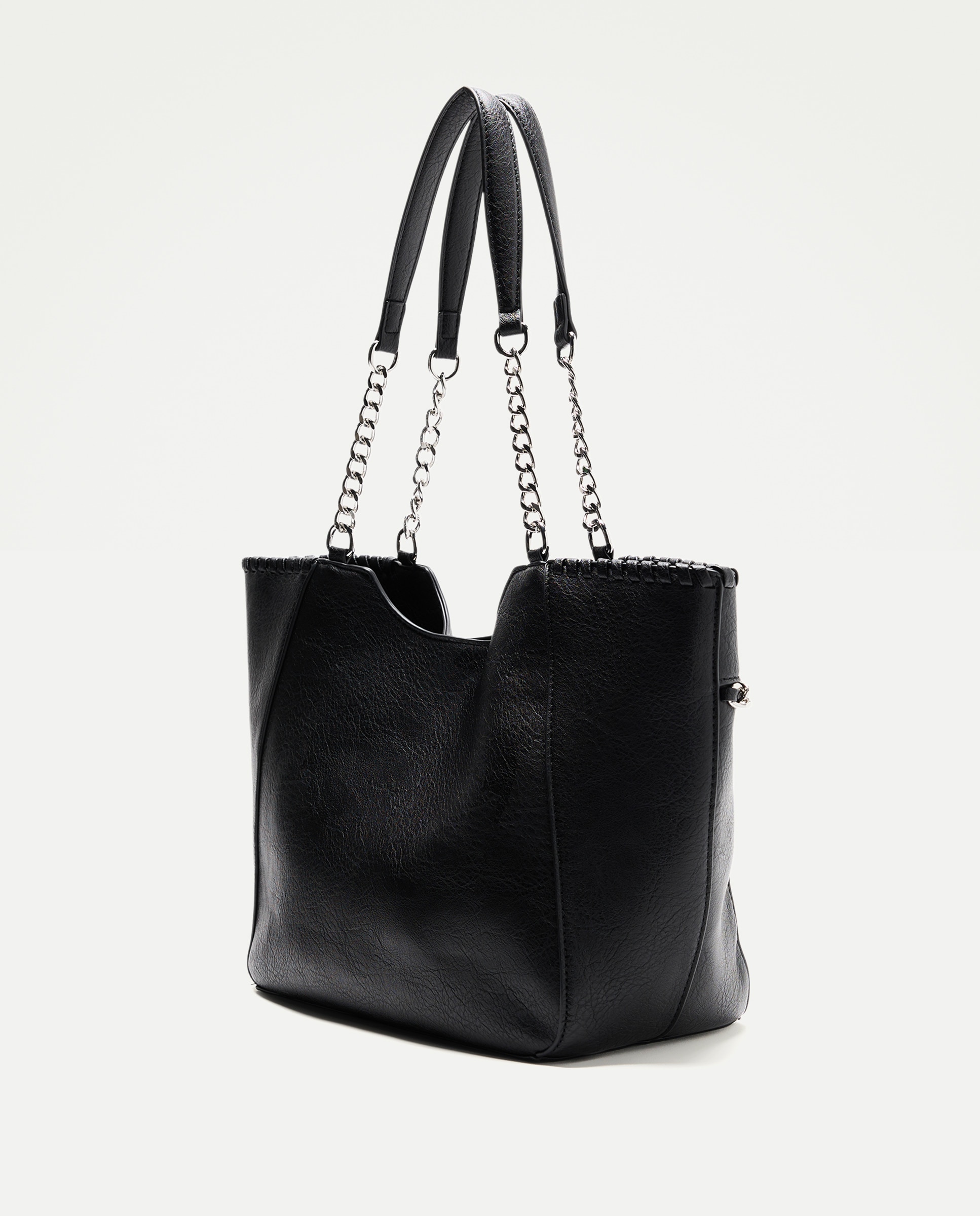 Mala Shopper com Corrente Preto-2