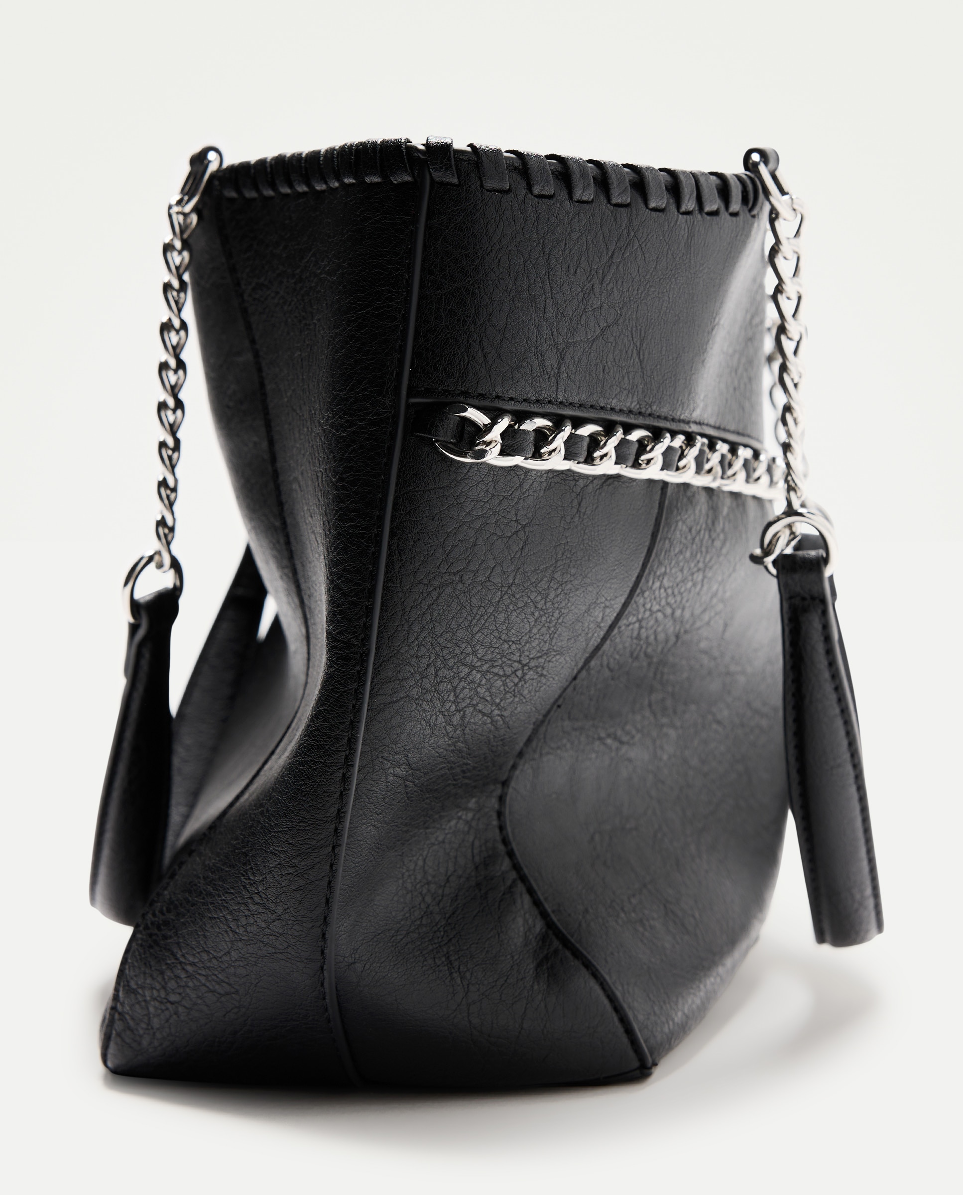 Mala Shopper com Corrente Preto-4