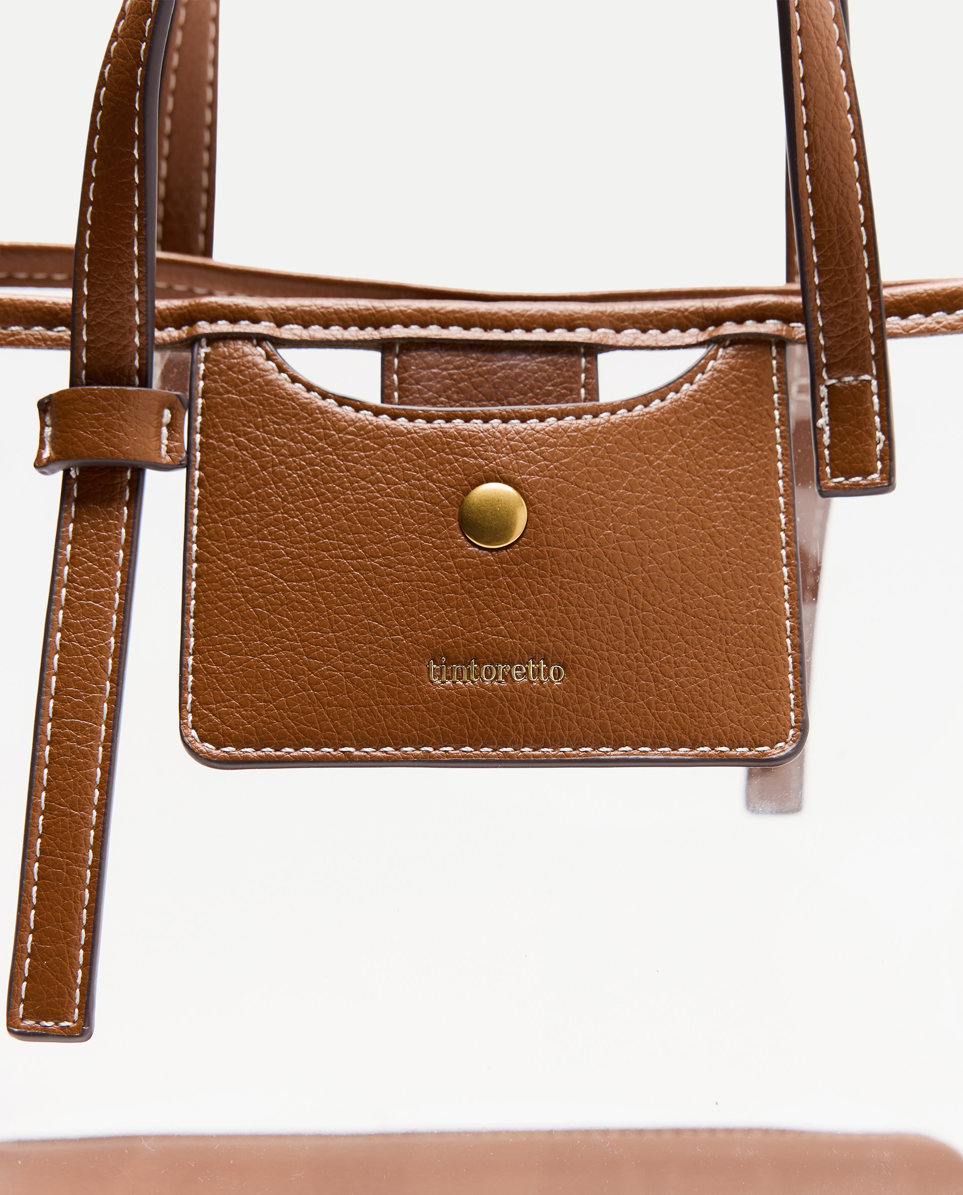 Mala Shopper Transparente com Nécessaire Branco-4