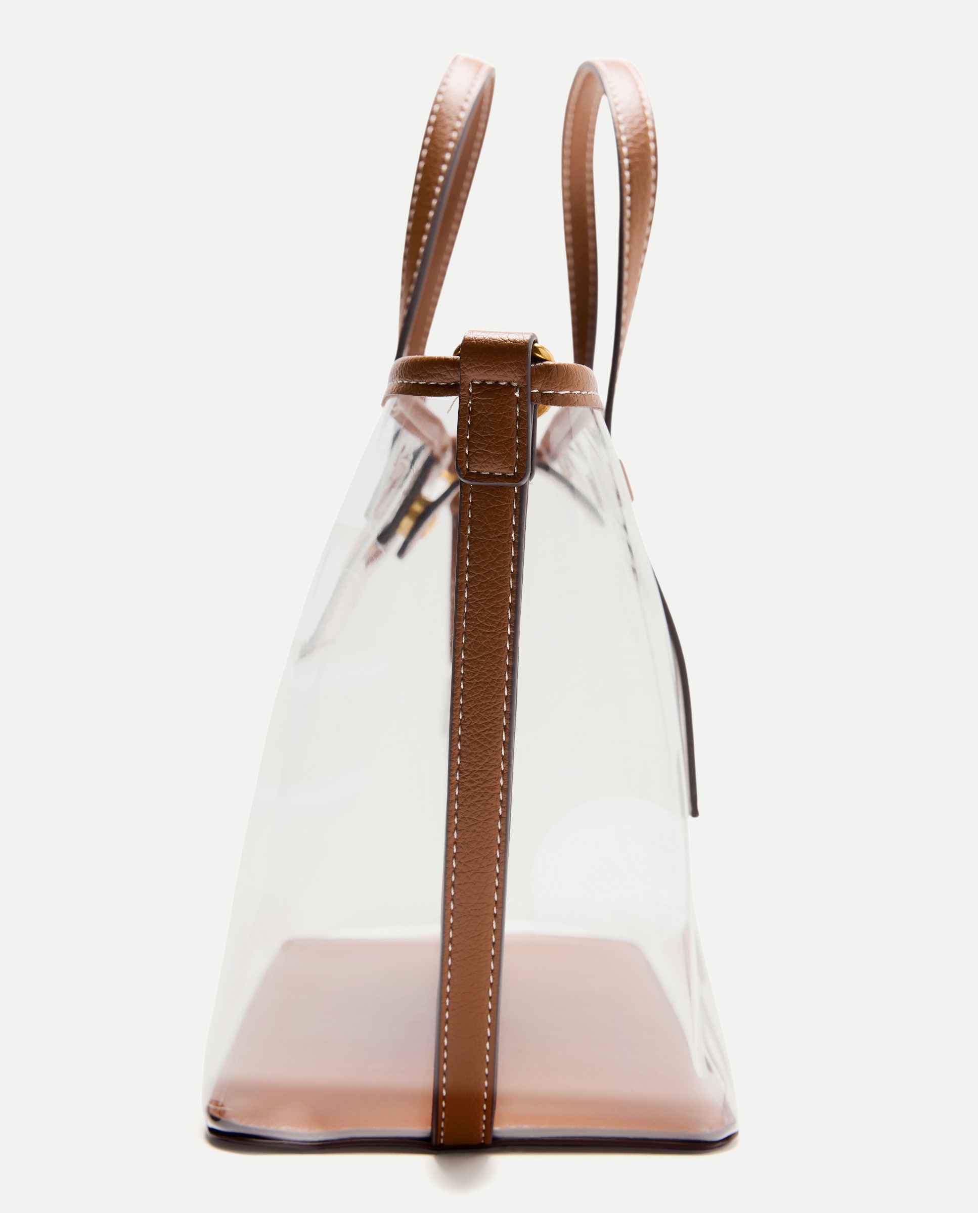 Mala Shopper Transparente com Nécessaire Branco-5