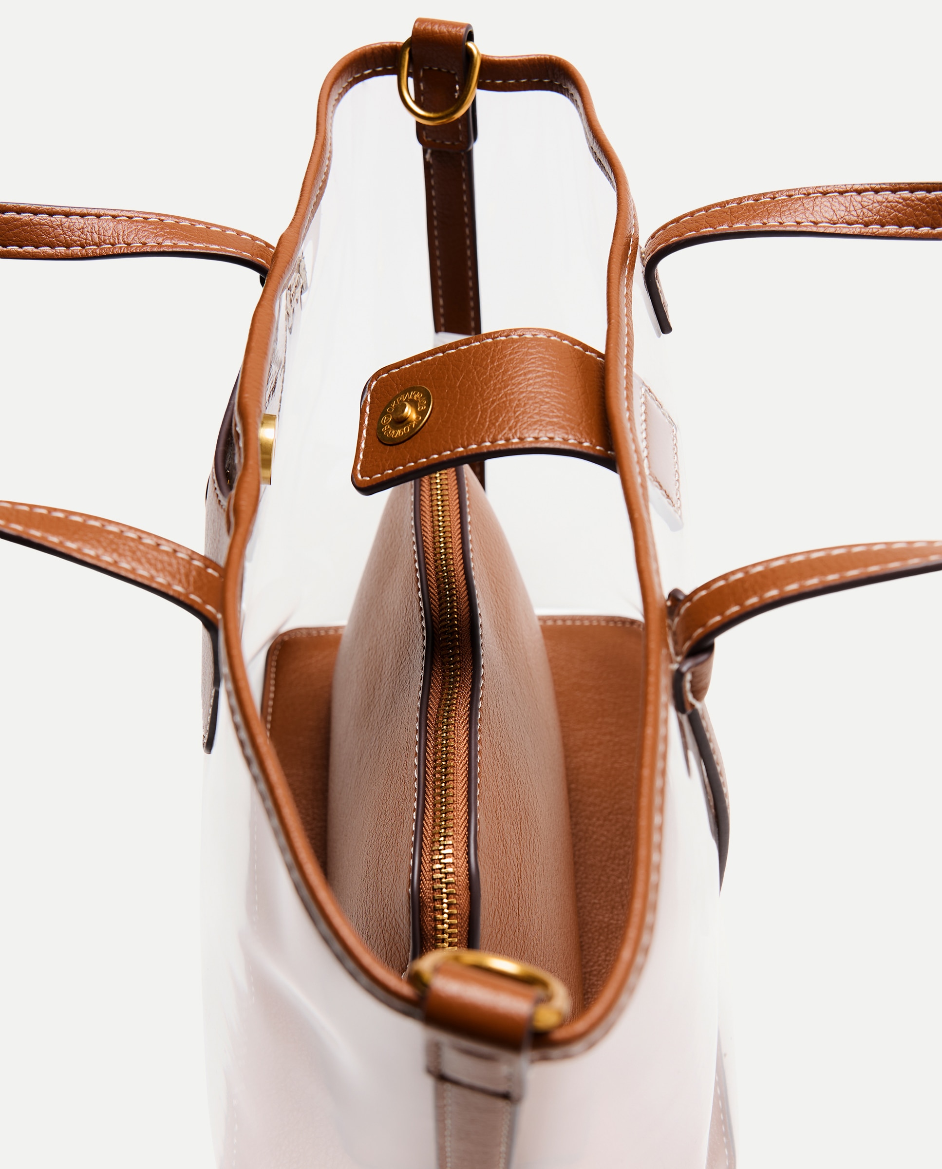 Mala Shopper Transparente com Nécessaire Branco-6