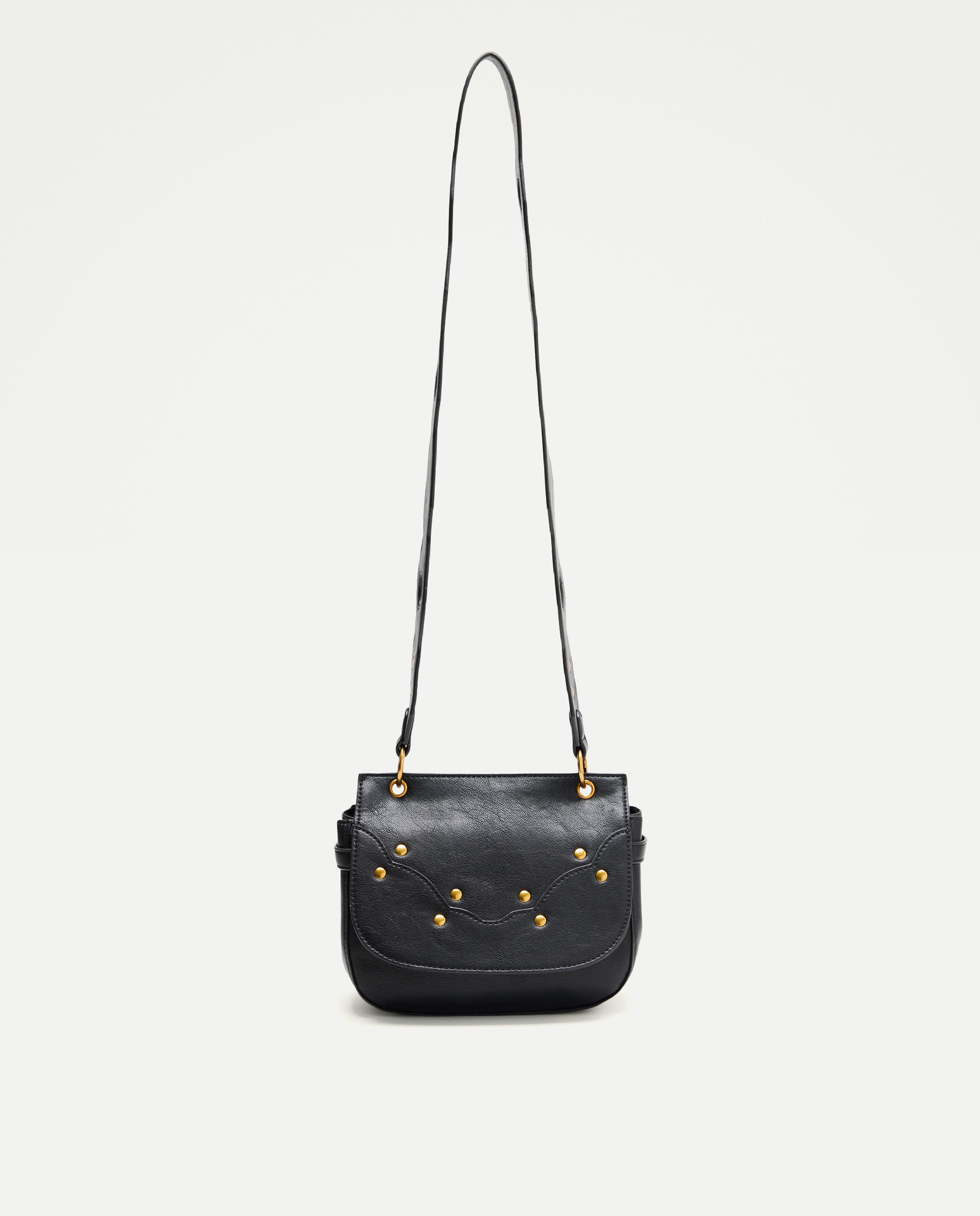 Mala Crossbody com Detalhes na Alça Castanho-1