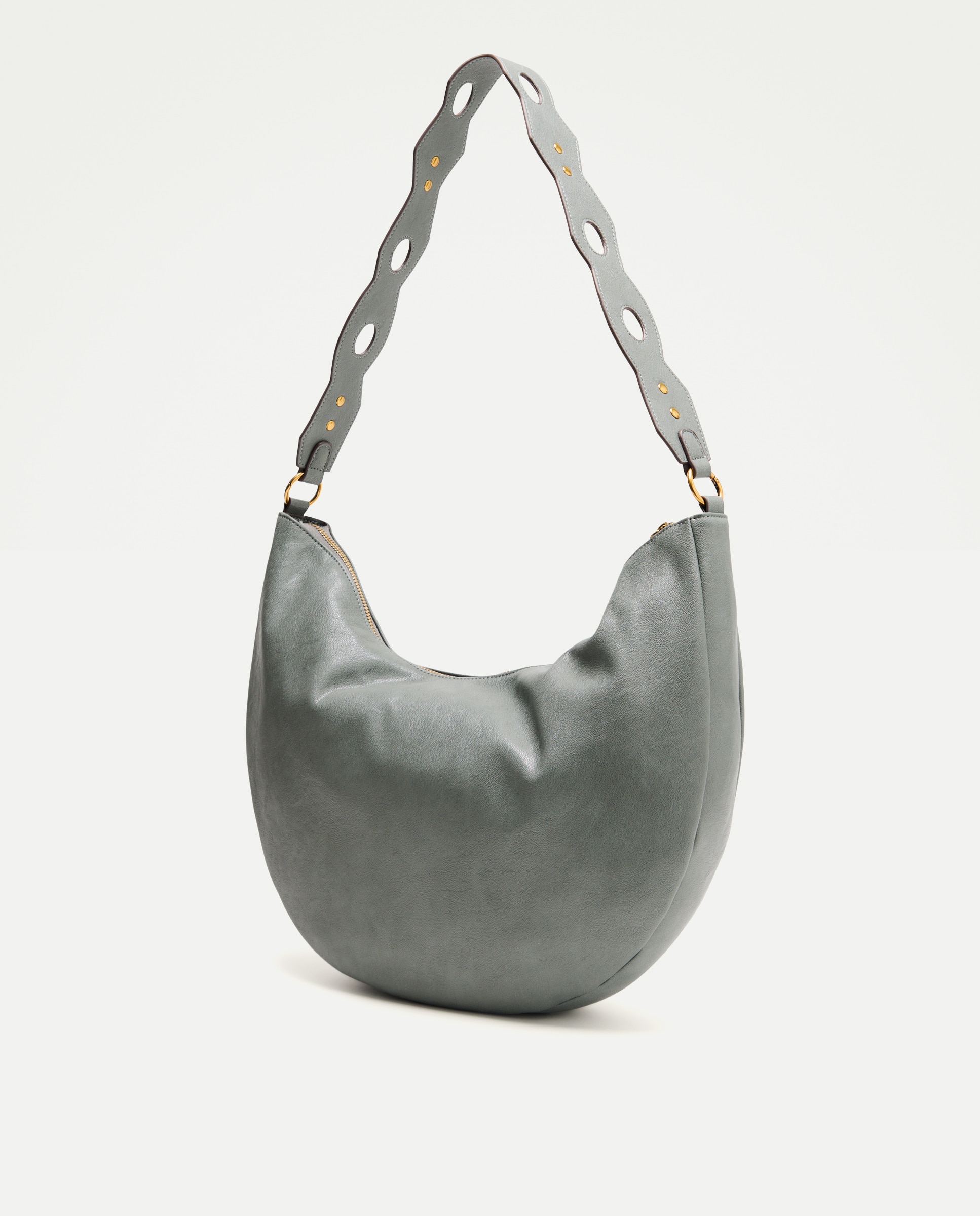 Mala Hobo com Detalhes na Alça 582 Verde Água-2