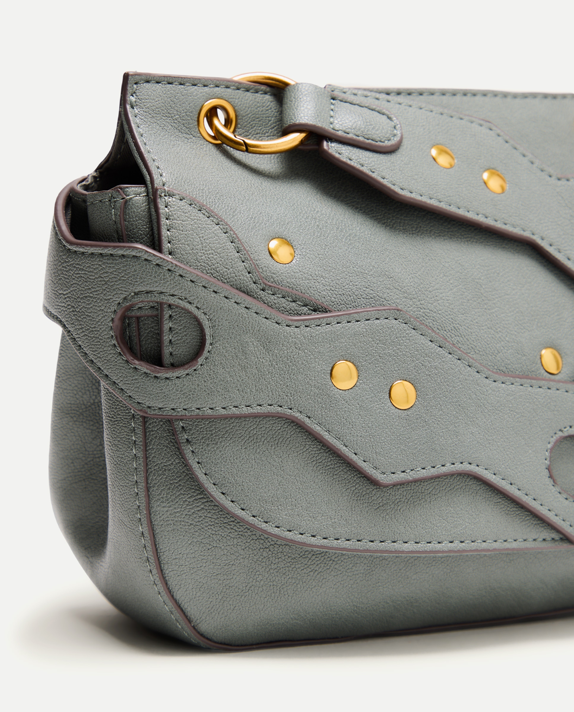 Mala Crossbody com Detalhes na Alça 582 Verde Água-4