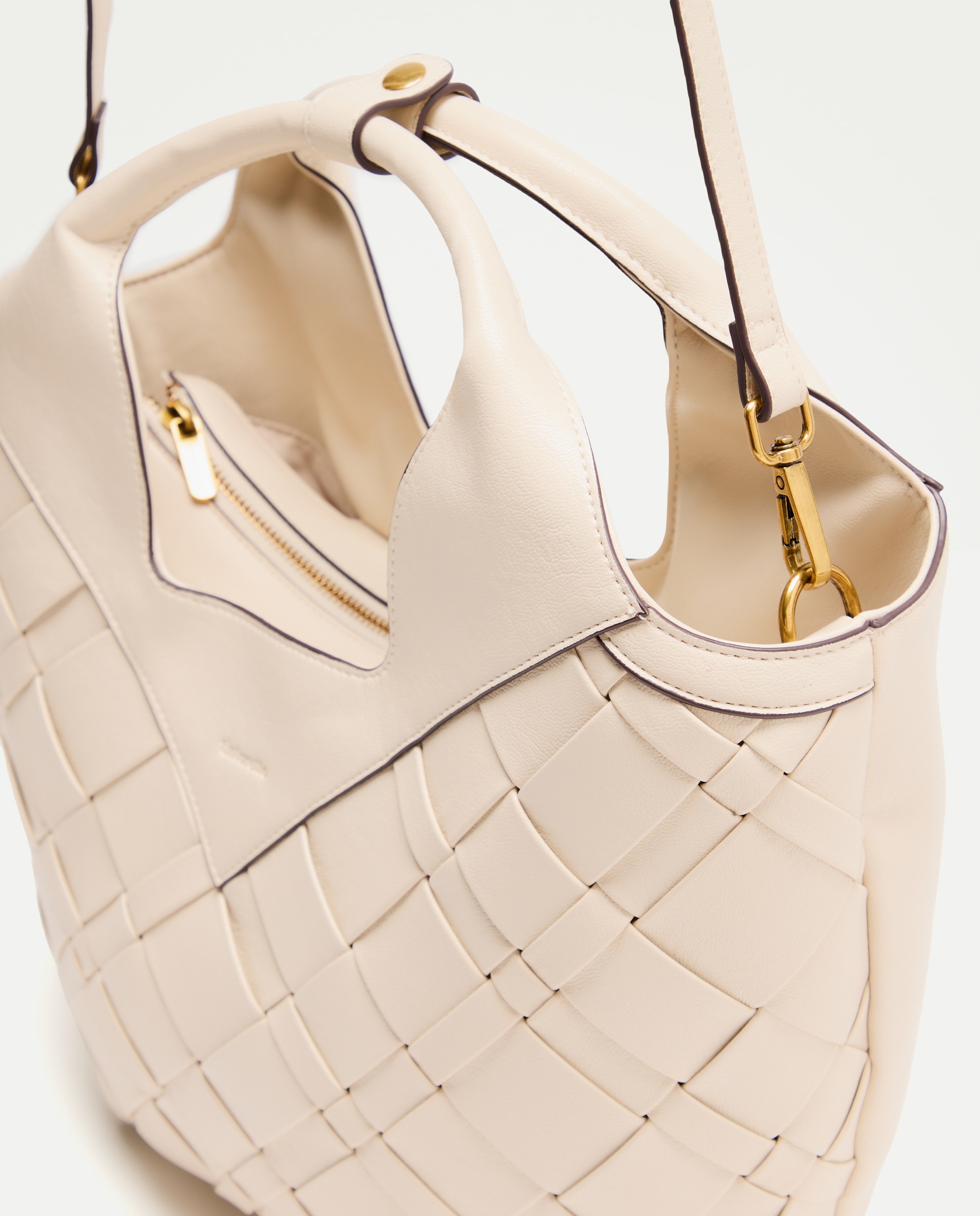 Mala Shopper com Entrançado Manual 120 Cru-5