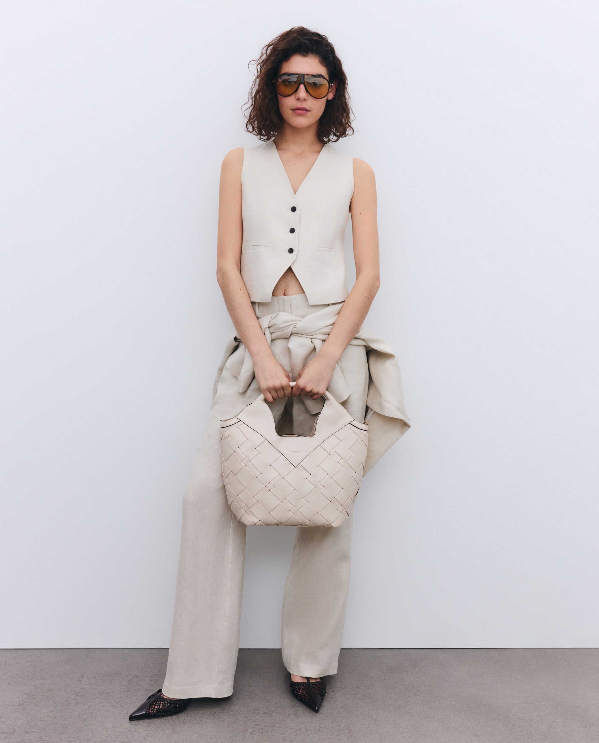 Mala Shopper com Entrançado Manual 120 Cru-6