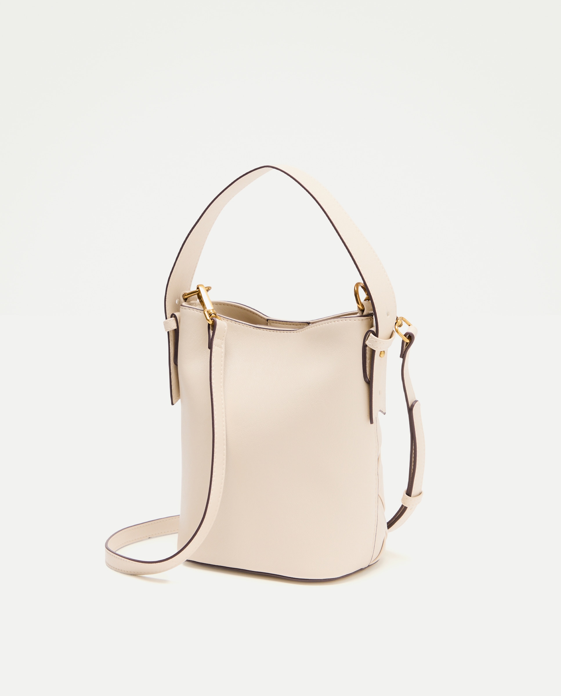 Mala Tipo Bucket com Entrançado 120 Cru-2