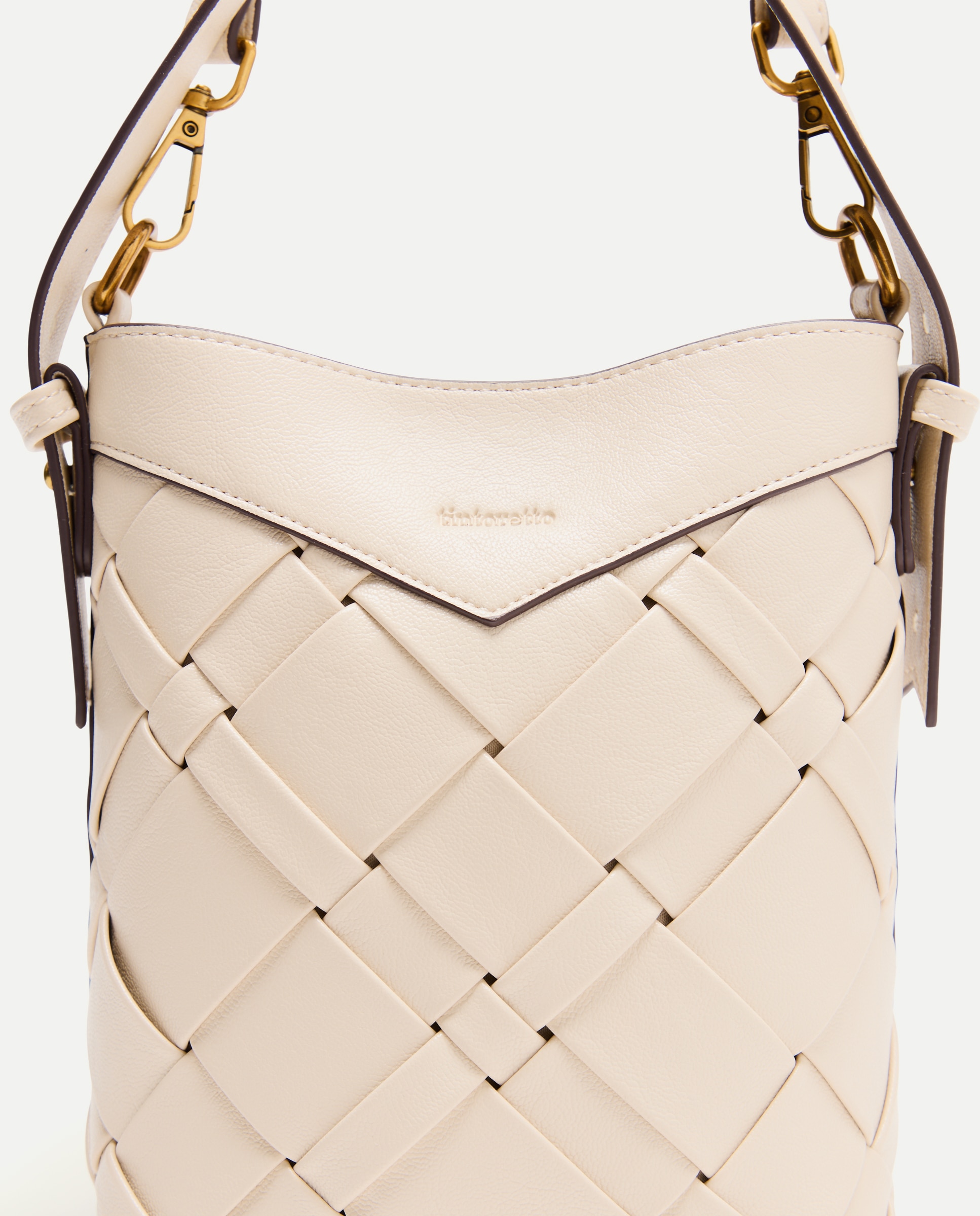 Mala Tipo Bucket com Entrançado 120 Cru-4