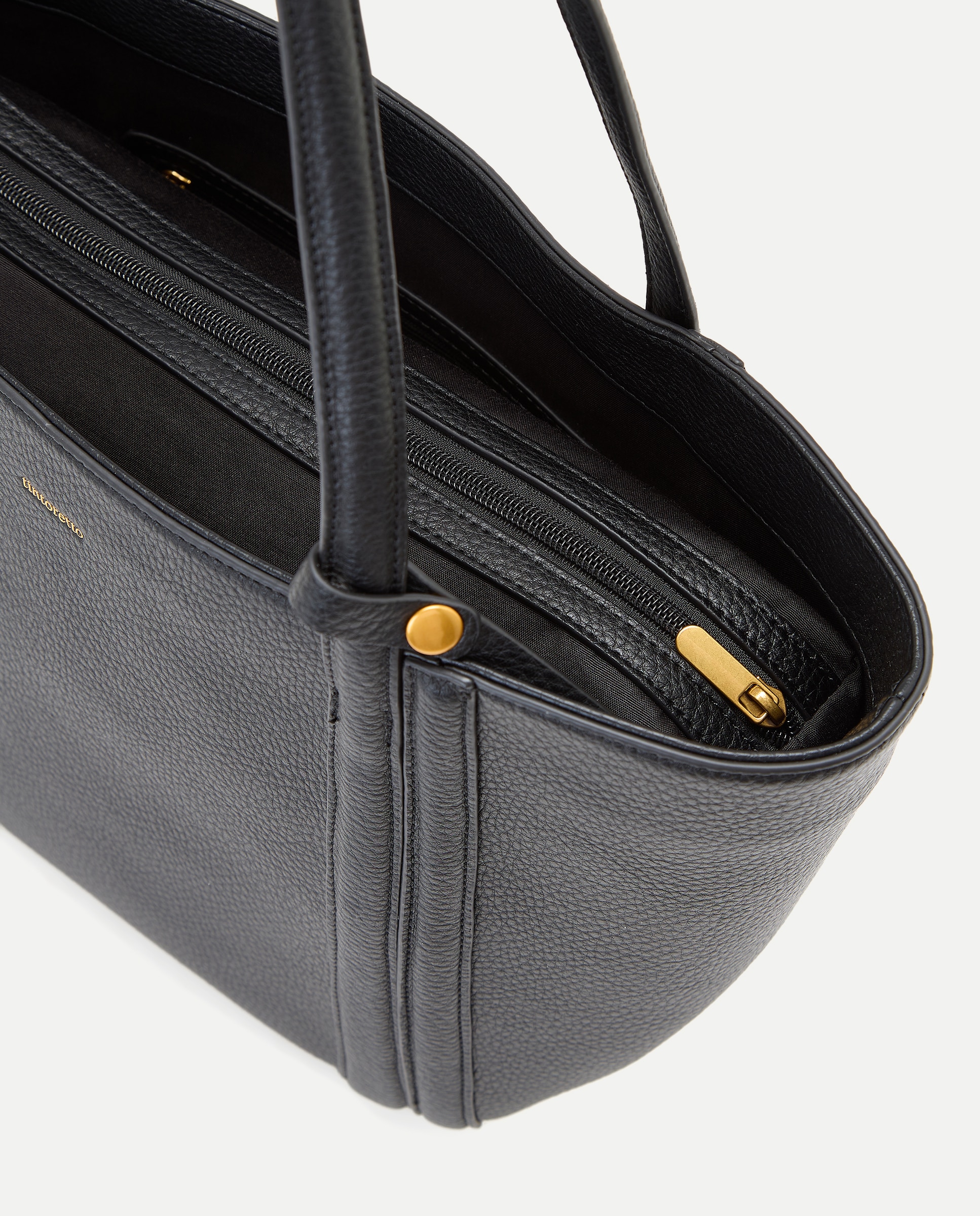 Bolso shopper con neceser interior - Tintoretto - Negro Negro-4