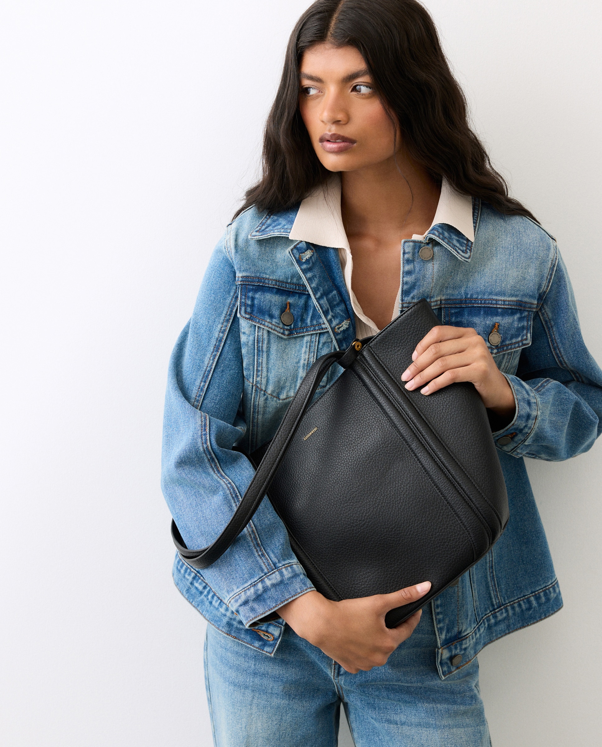 Bolso shopper con neceser interior - Tintoretto - Negro Negro-6