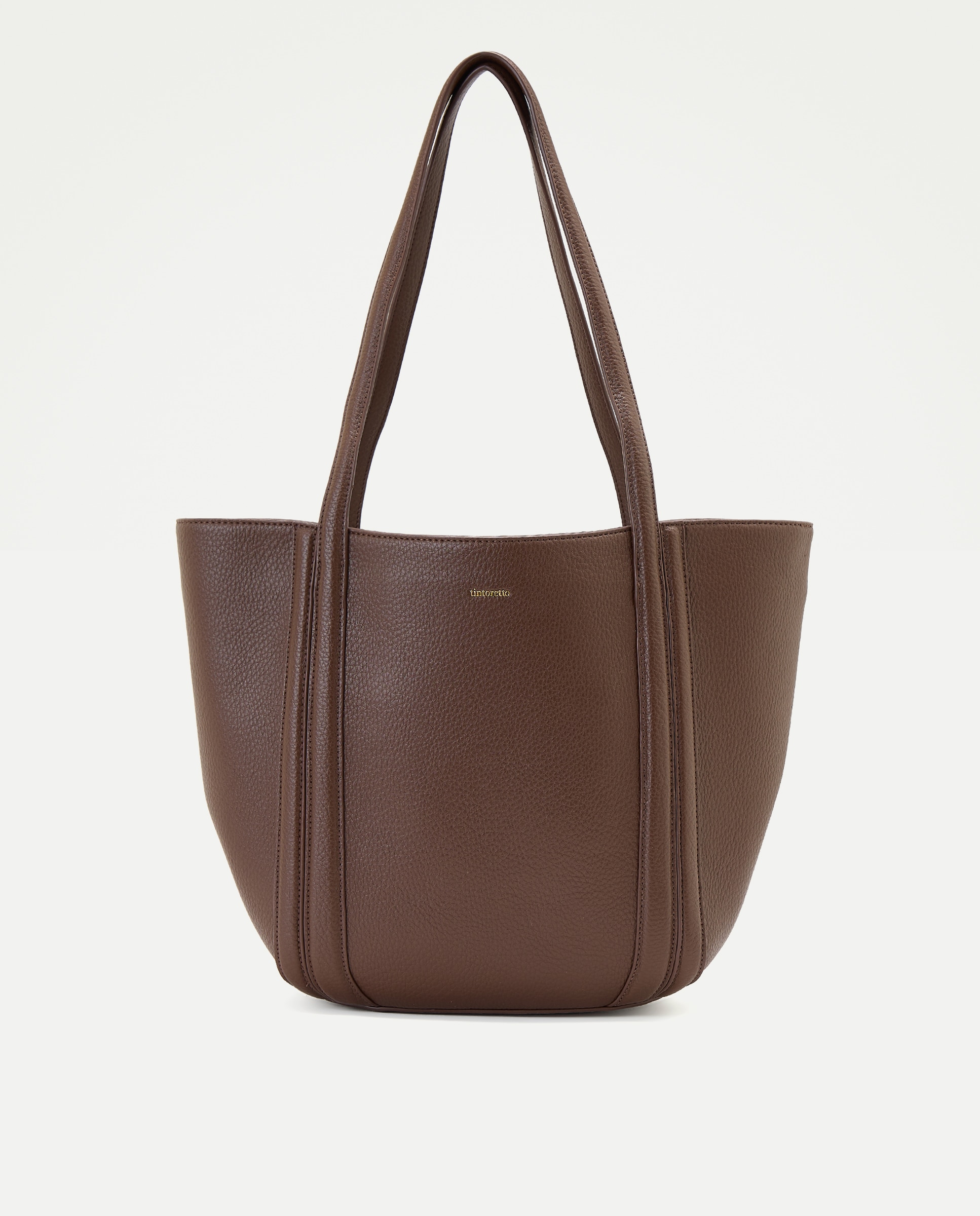 Bolso shopper con neceser interior - Tintoretto - Chocolate Chocolate-1