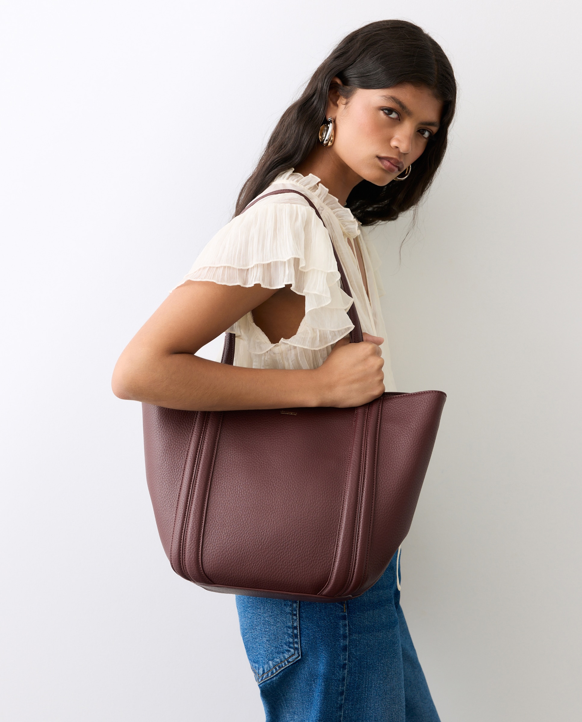 Mala Shopper com Nécessaire Interior Bordeaux-6