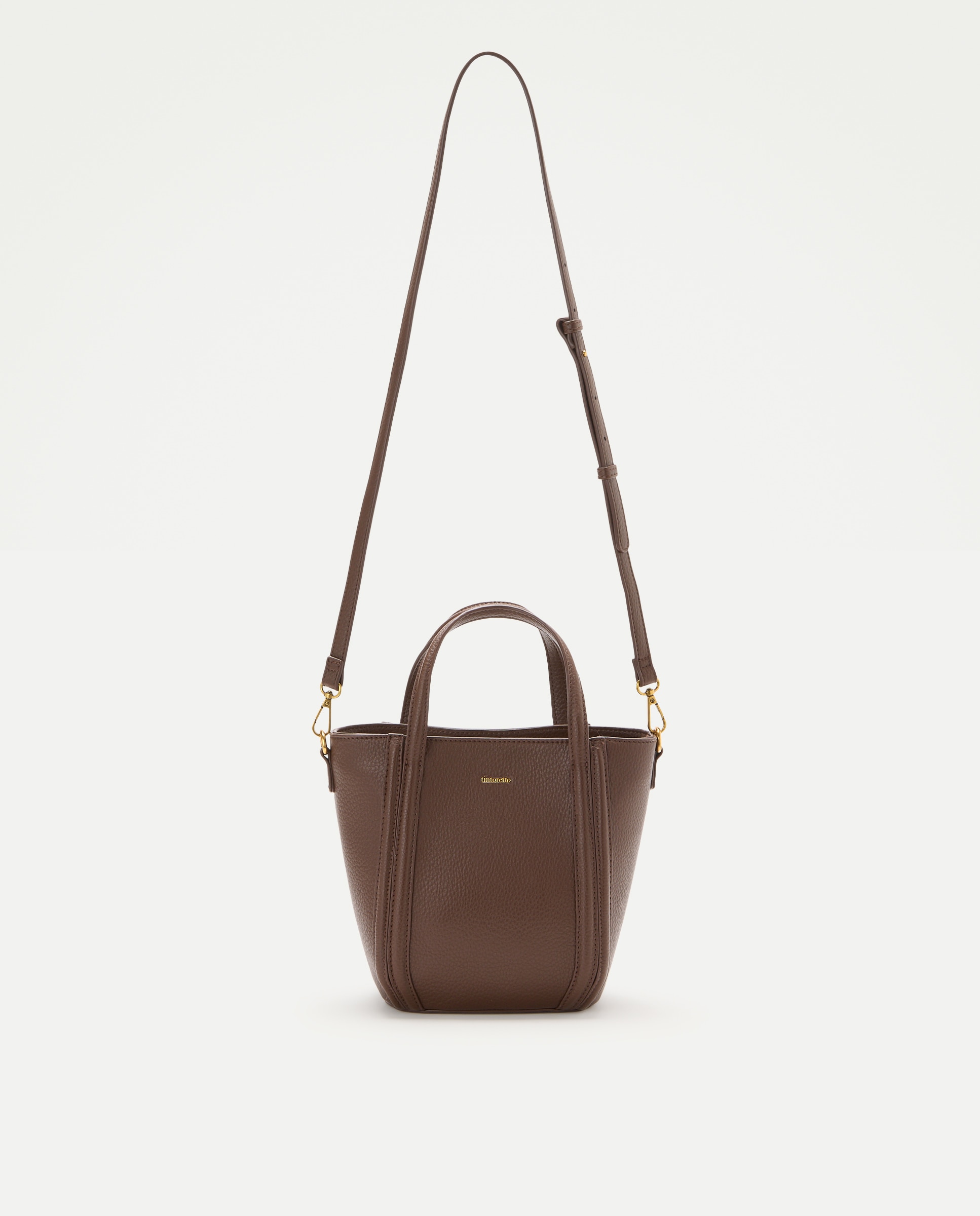 Bolso tipo bucket con asa larga - Tintoretto - Chocolate Chocolate-1