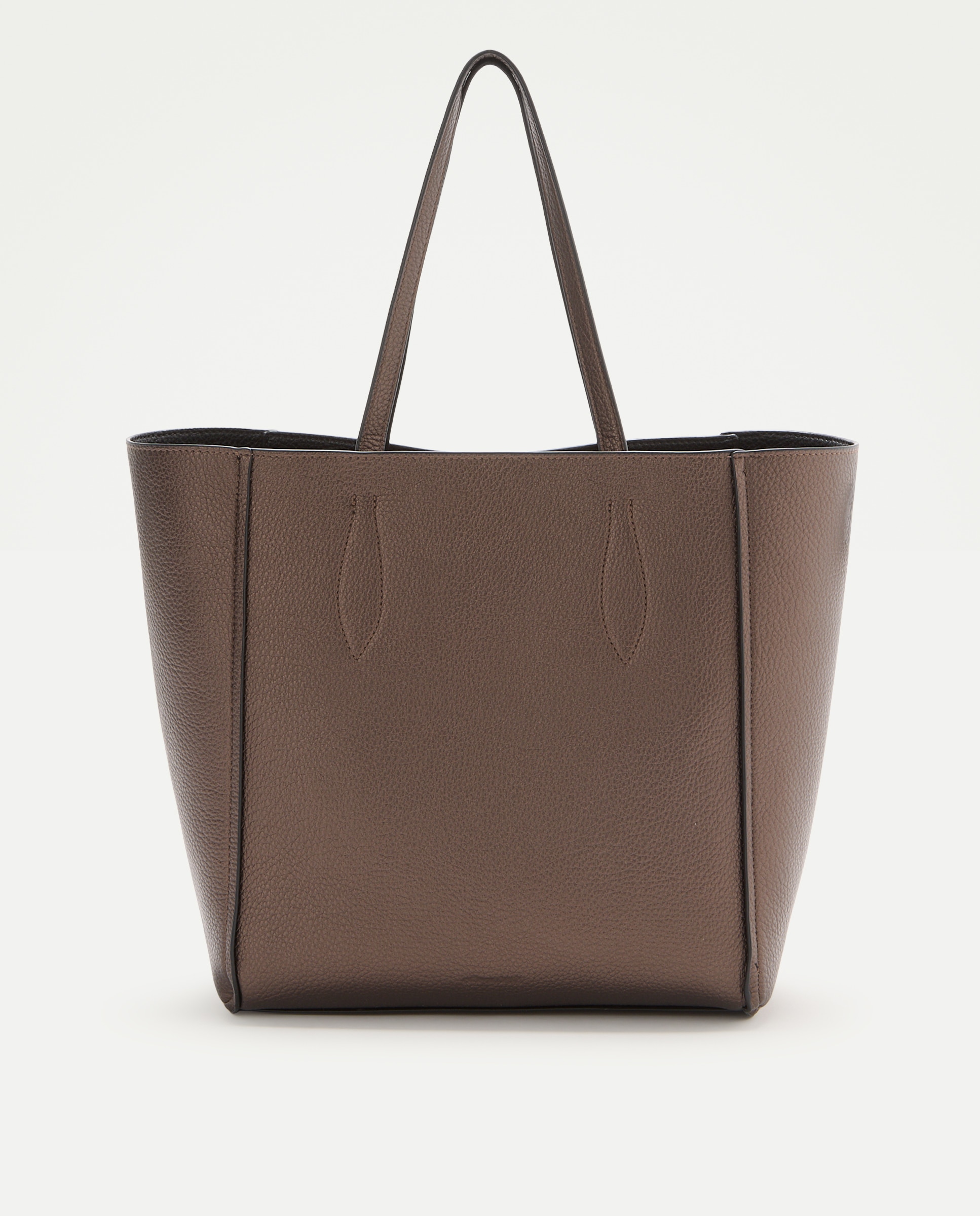 Bolso shopper reversible con funda de ordenador - Tintoretto - Negro Negro-5