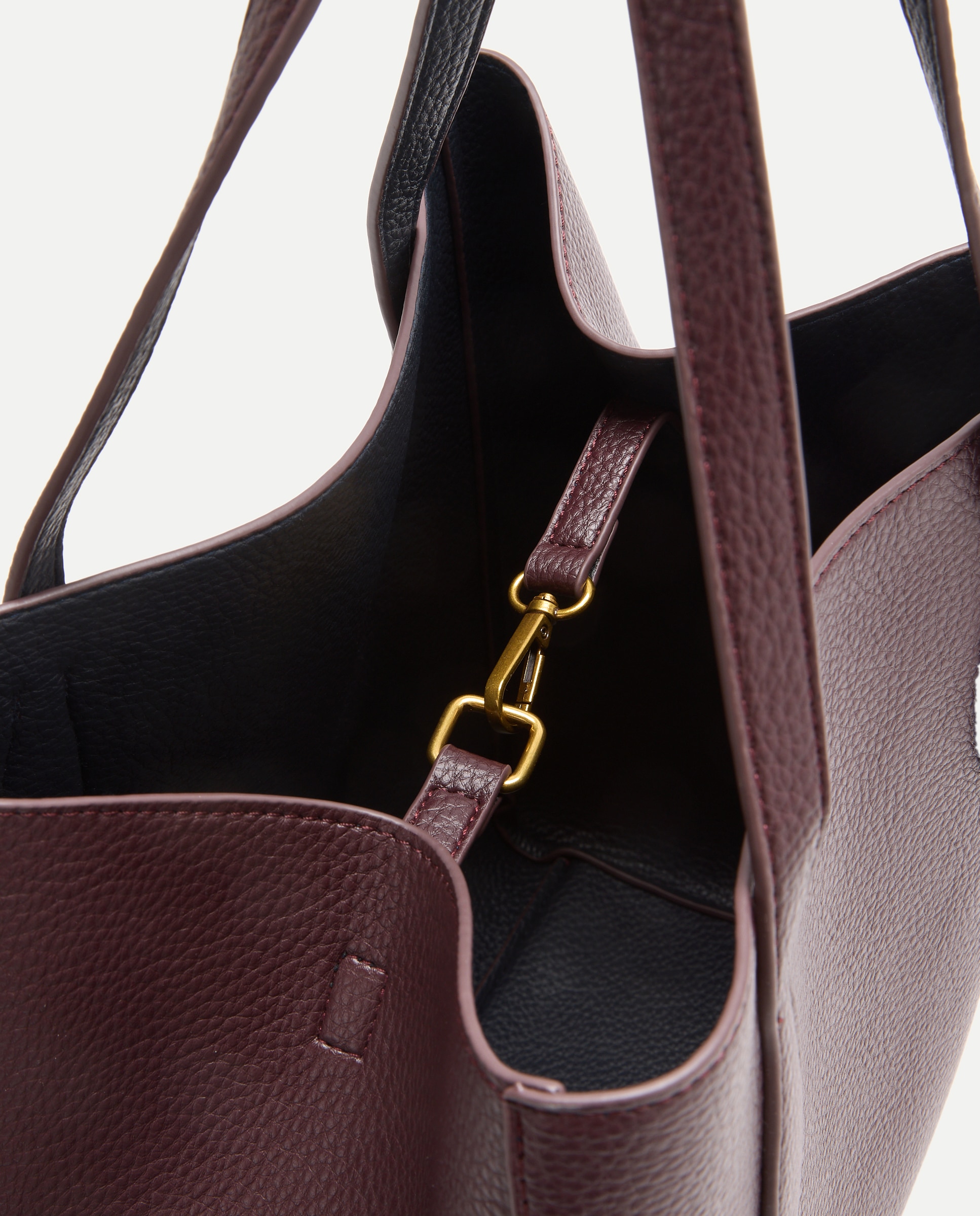 Bolso shopper reversible con funda de ordenador - Tintoretto - Burdeos Burdeos-4