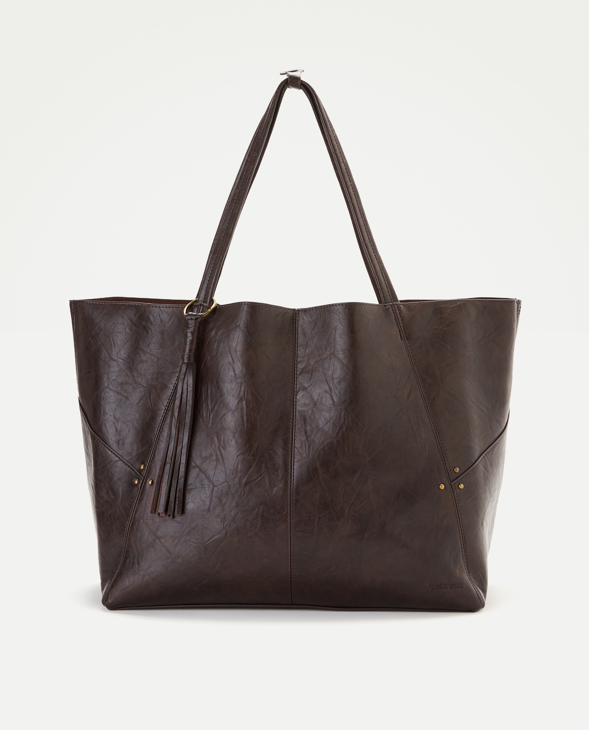 Imagem 0 de Mala Shopper Grande com Efeito de Pele e Pompom