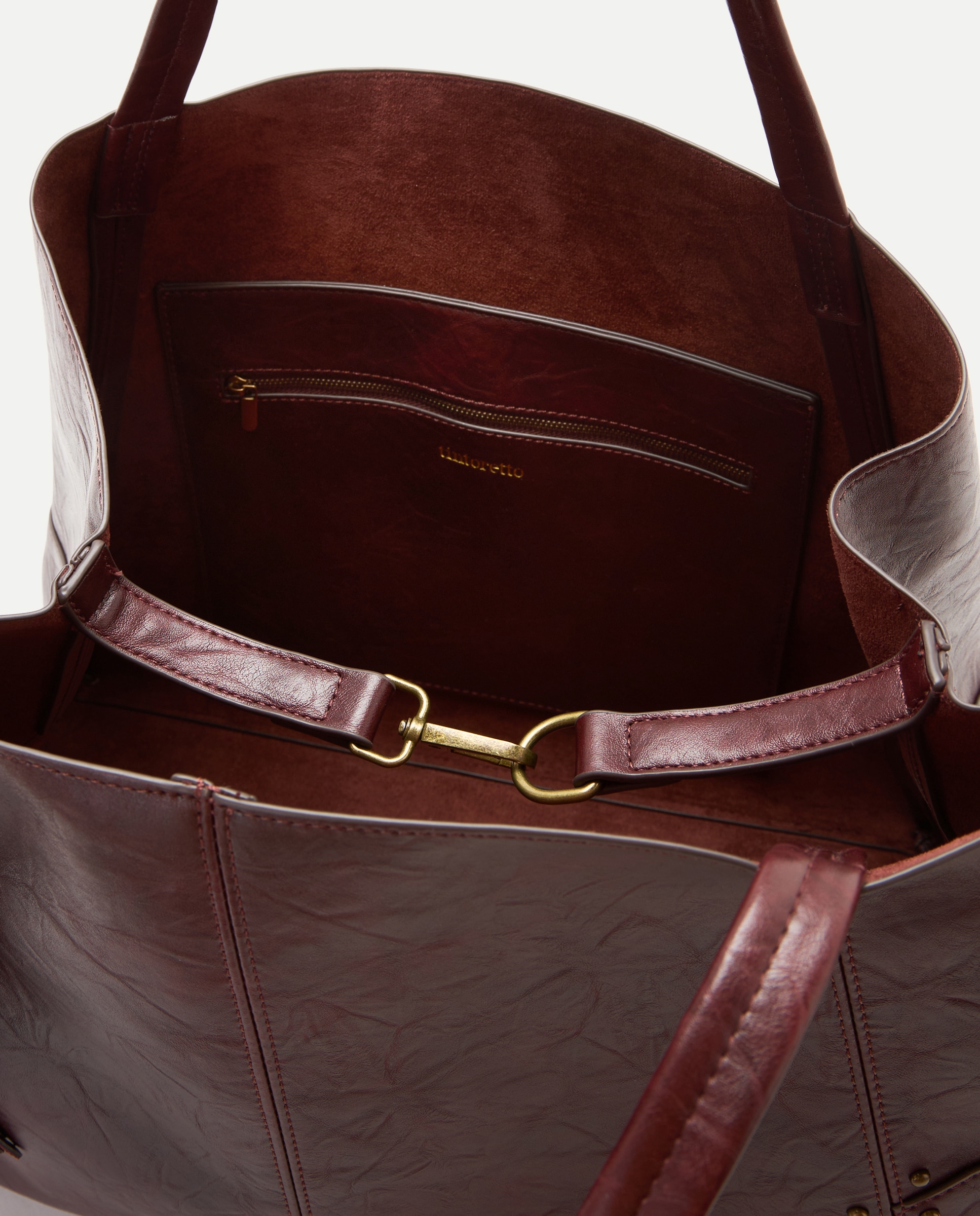 Mala Shopper Grande com Efeito de Pele e Pompom Bordeaux-4