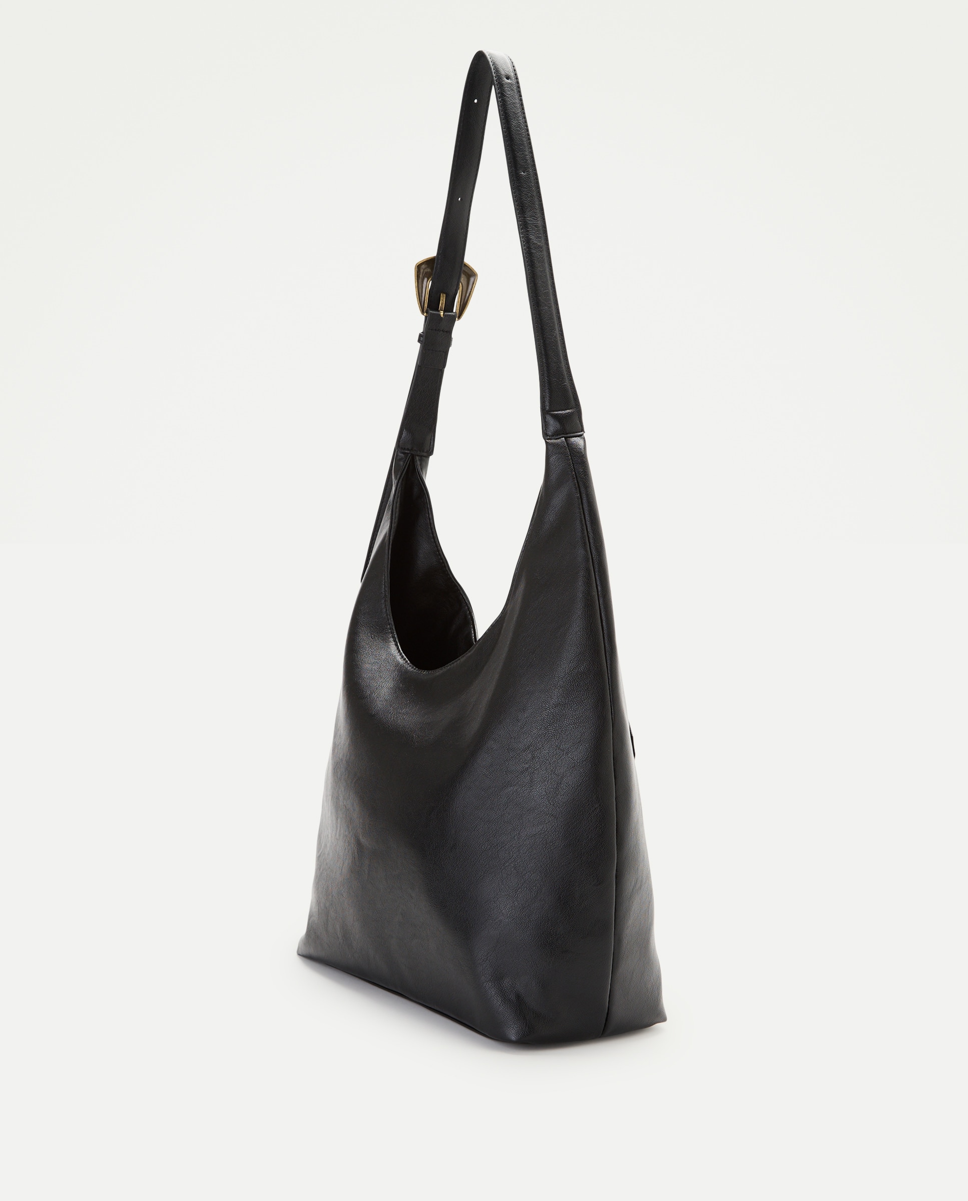 Bolso de hombro efecto piel con cremallera - Tintoretto - Negro Negro-2