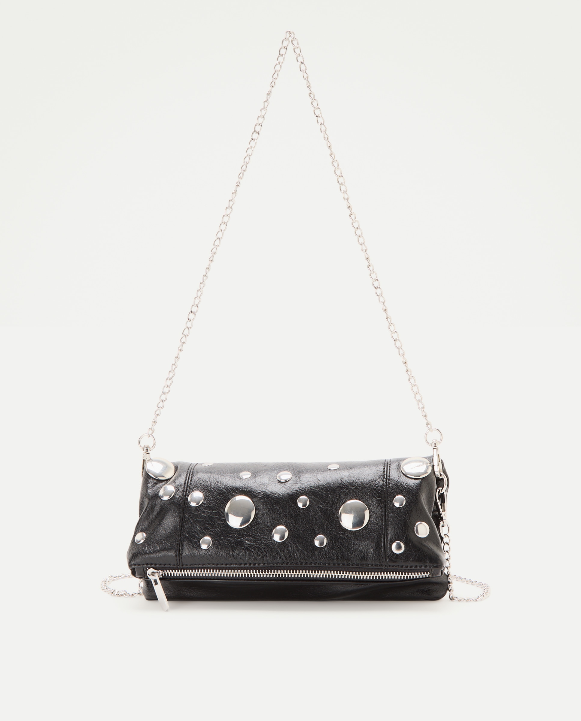 Imagem 0 de Mala Clutch com Efeito de Pele e Tachas