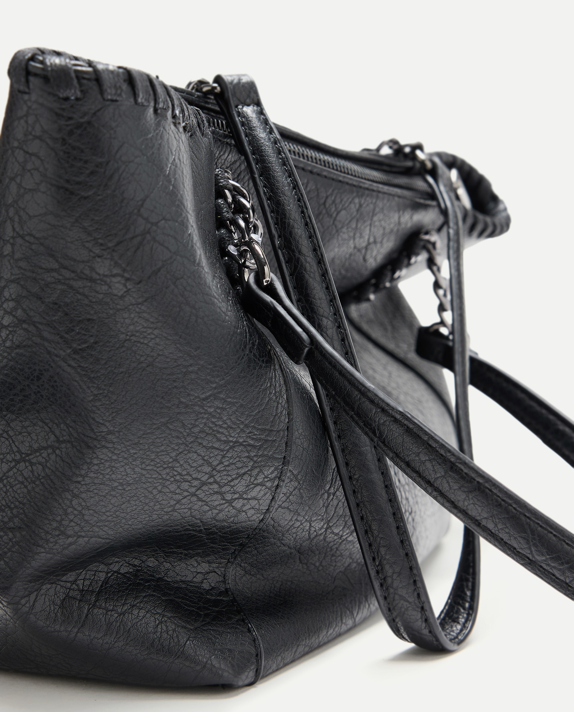 Mala Shopper Média com Correntes Preto-4