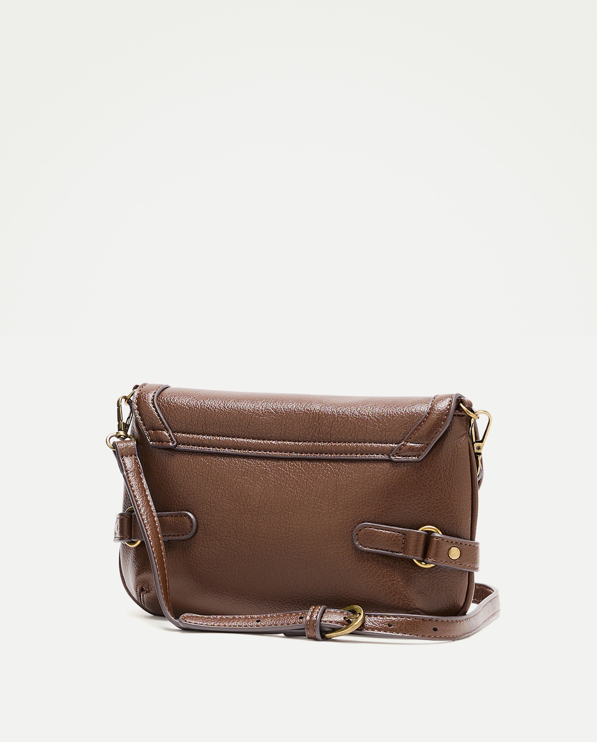 Mala a Tiracolo com Fivela e Mini Tachas Chocolate-2