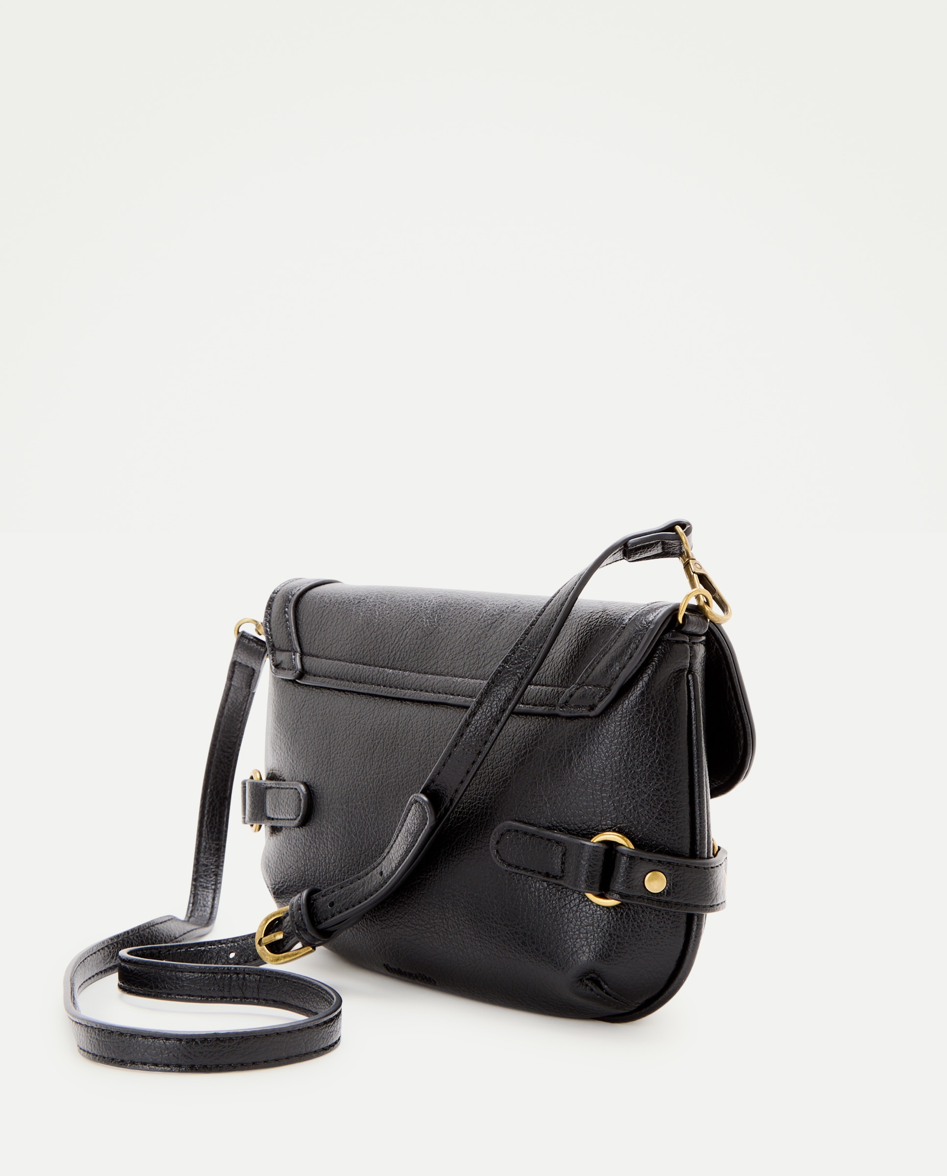 Bolso bancoleras con hebilla y minitachas - Tintoretto - Negro Negro-2