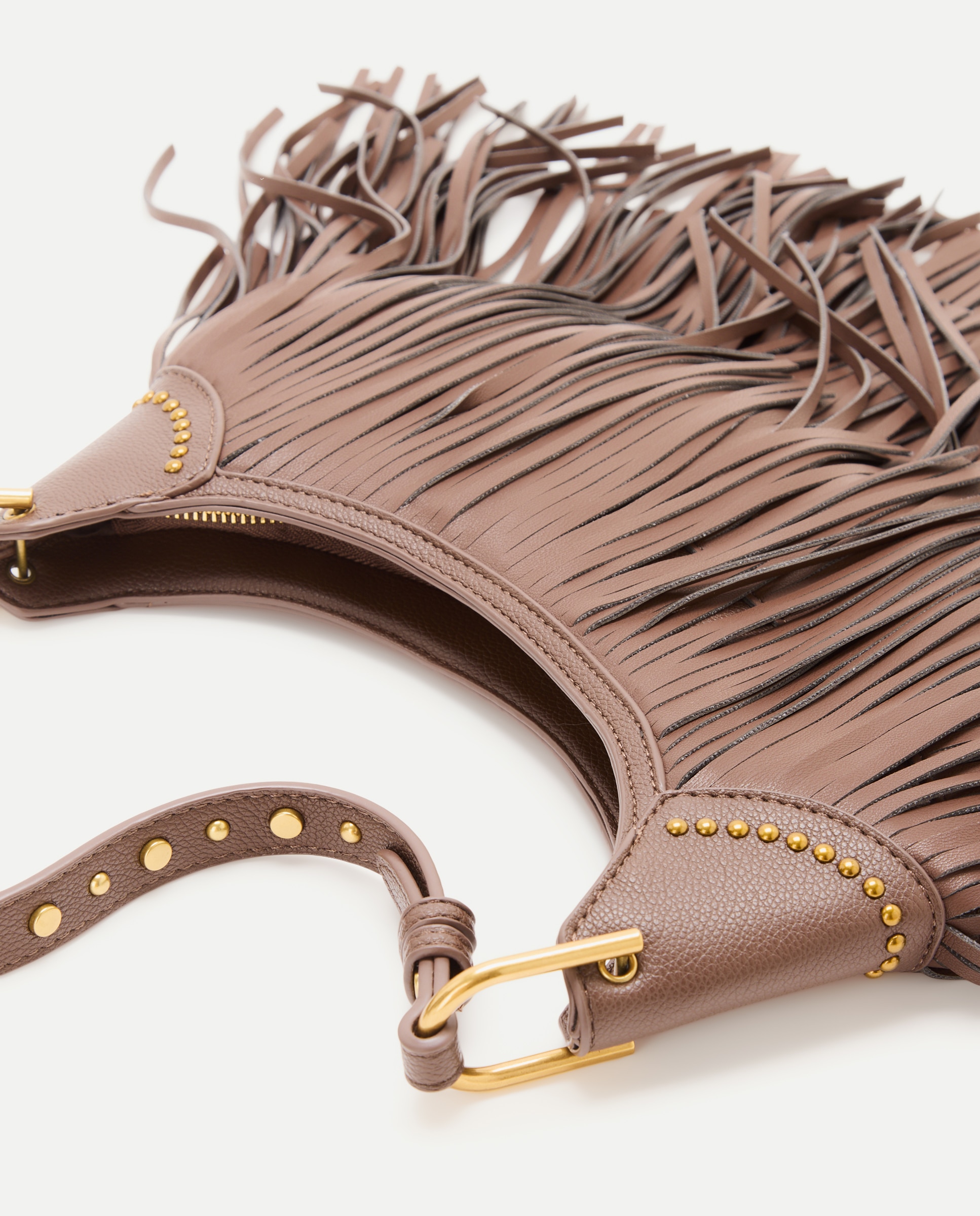 Bolso de hombro baguette de flecos - Tintoretto - Chocolate Chocolate-4